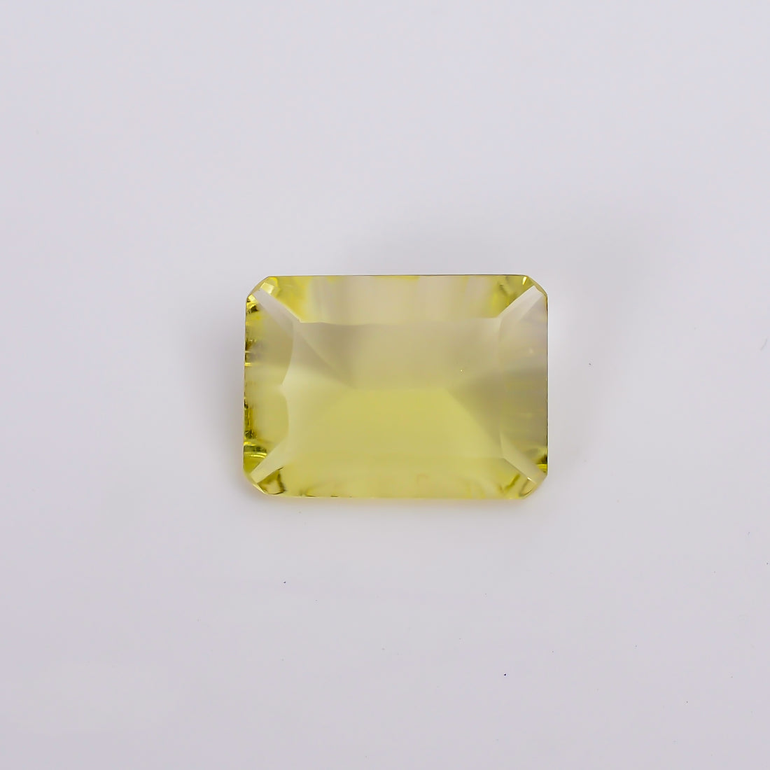 Natural Lemon Quartz Radiant Shape Concave Stone Loose Gemstone For Making Jewelry 4.5 Ct. 13X10X5 mm S-1233