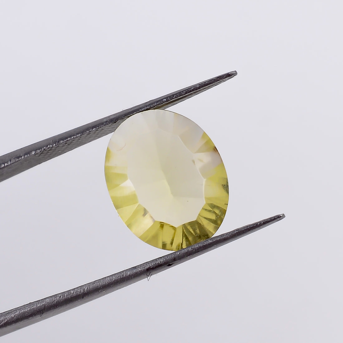Natural Lemon Quartz Oval Shape Concave Stone Loose Gemstone For Making Jewelry 4 Ct. 13X10X5 mm S-1234
