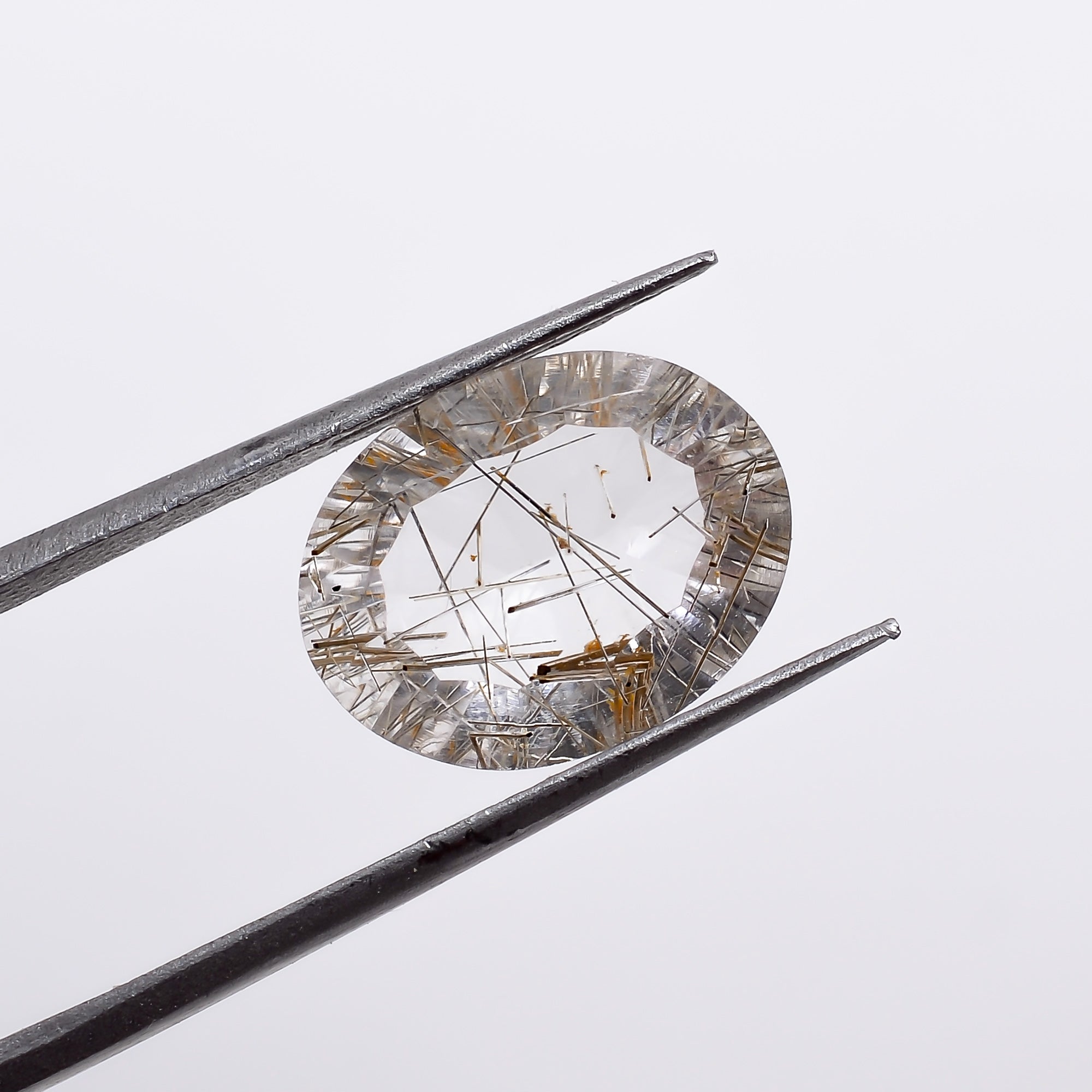 Natural Golden Rutile Quartz Oval Shape Cut Stone Loose Gemstone For Making Jewelry 3 Ct 12X9X5mm S-1271