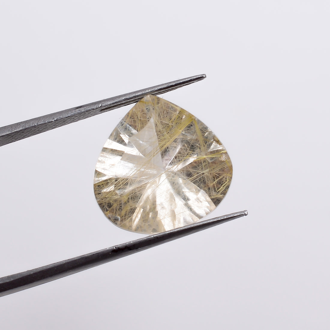 Natural Golden Rutile Quartz Heart Shape Cut Stone Loose Gemstone For Making Jewelry 5.5 Ct 13X13X7 mm S-1272