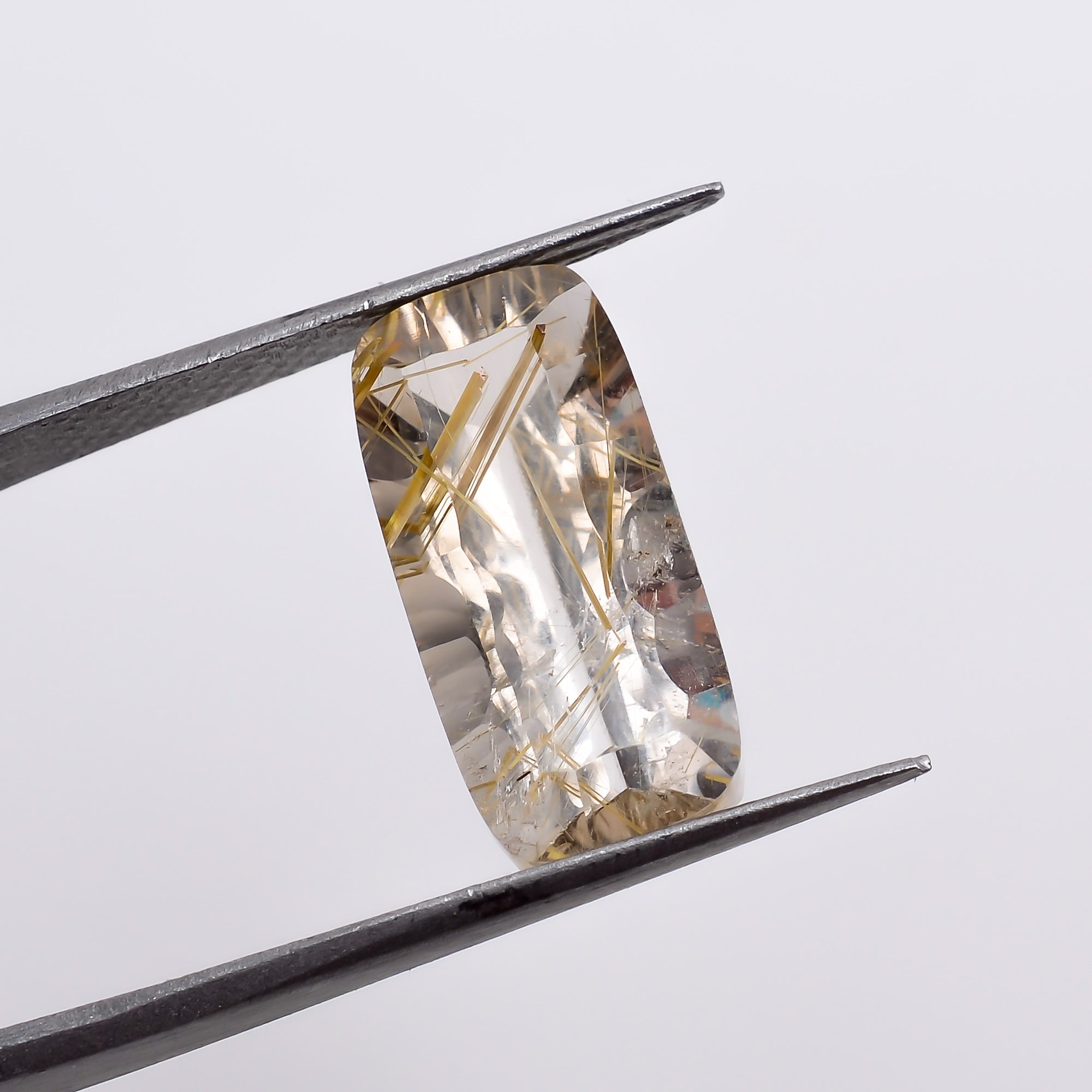 Natural Golden Rutile Quartz Radiant Shape Cut Stone Loose Gemstone For Making Jewelry 6.5 Ct 16X8X7mm S 1273