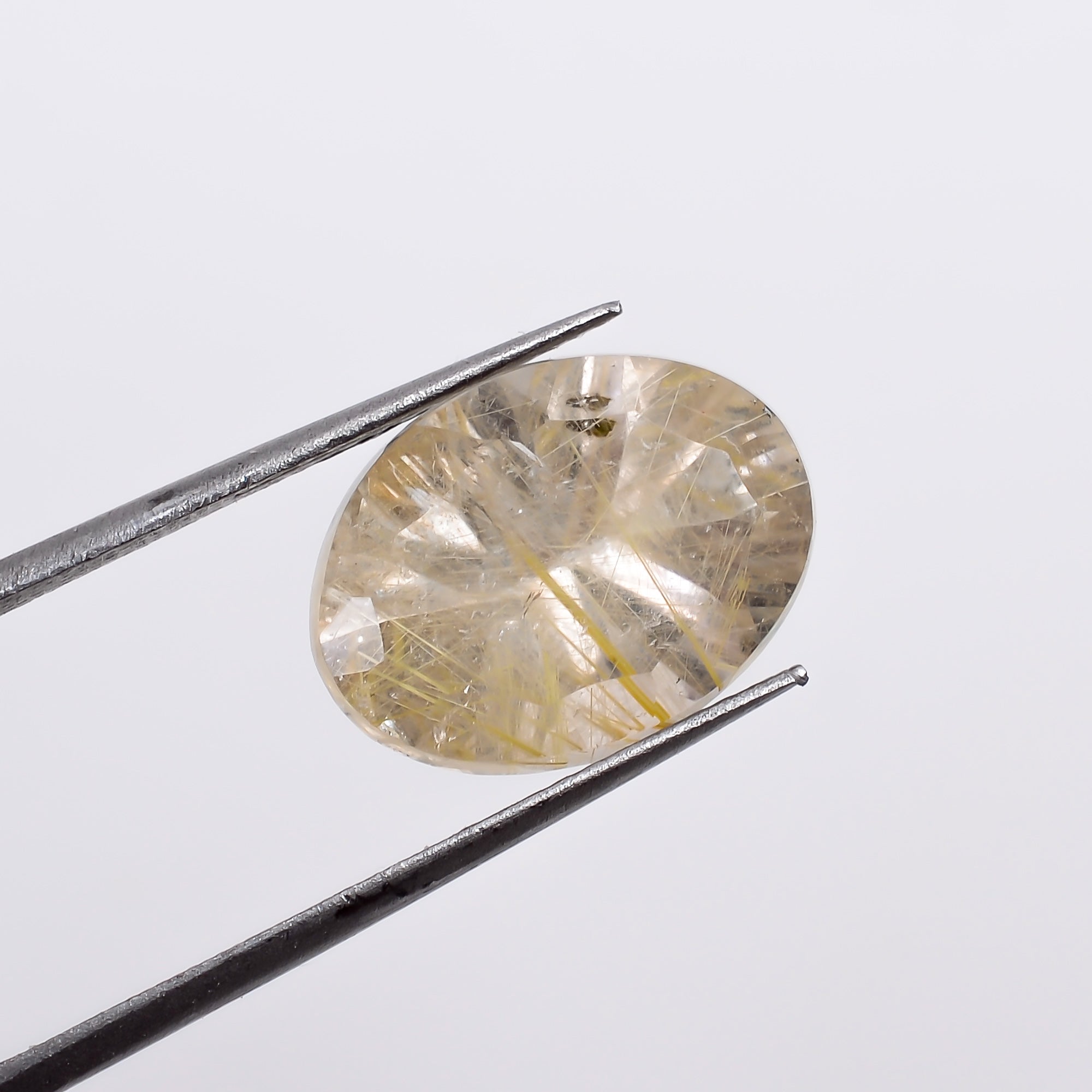 Natural Golden Rutile Quartz Oval Shape Cut Stone Loose Gemstone For Making Jewelry 4 Ct. 13X9X6 mm S-1275