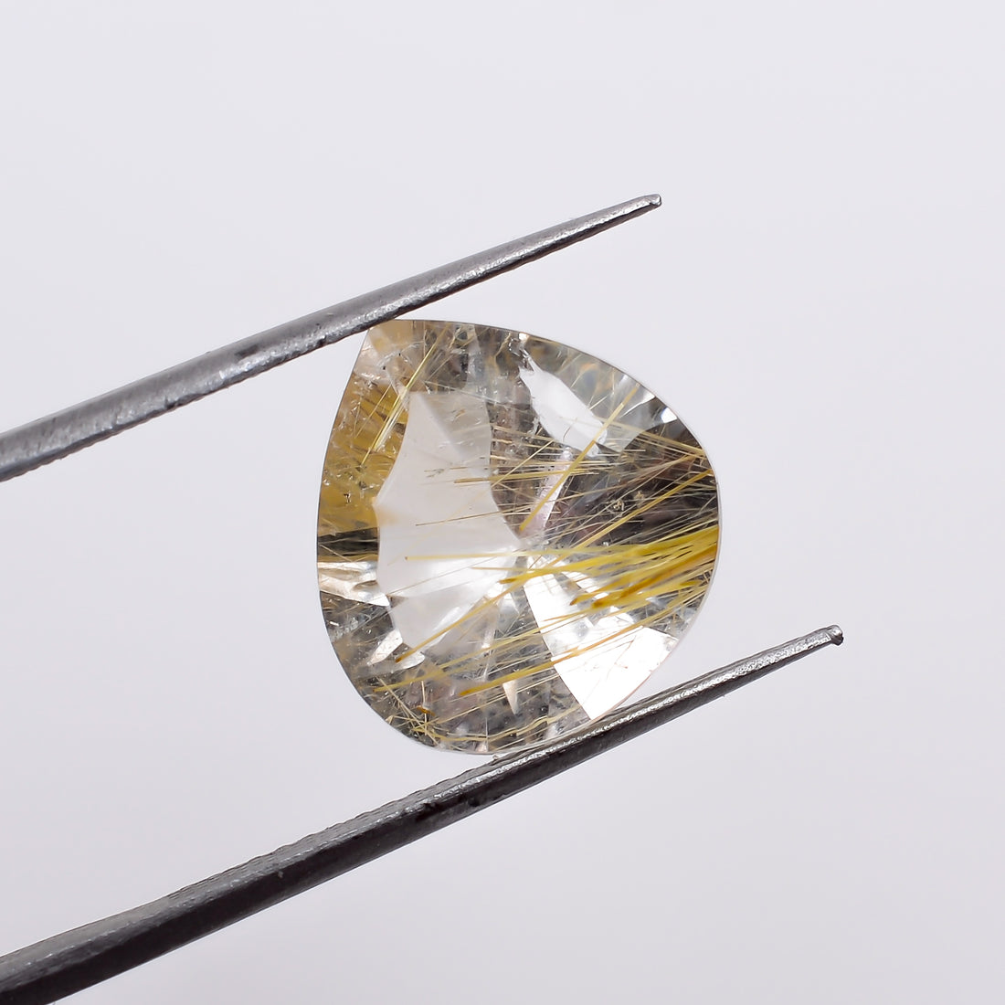 Natural Golden Rutile Quartz Heart Shape Cut Stone Loose Gemstone For Making Jewelry 4.5 Ct 12X12X6mm S-1277