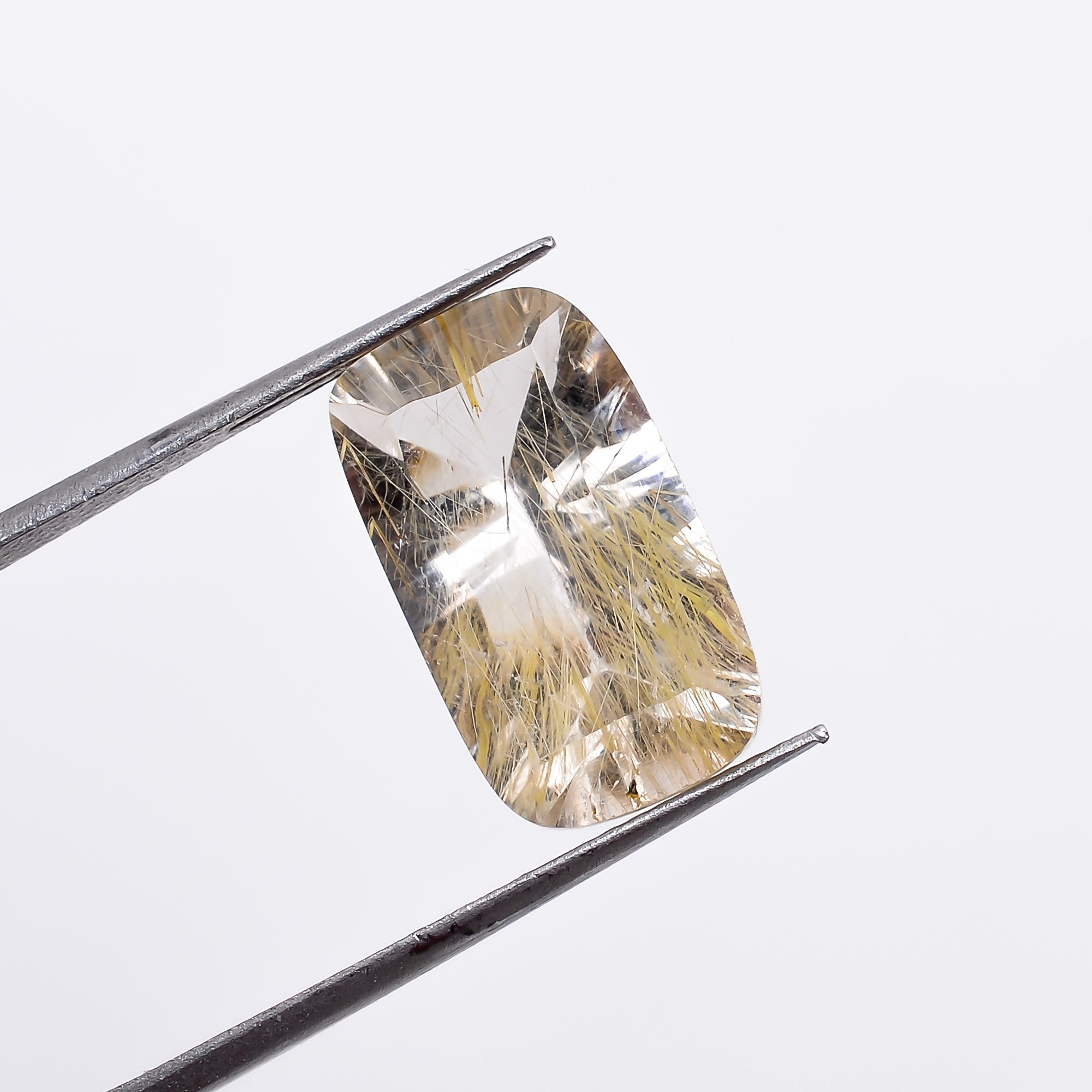 Natural Golden Rutile Quartz Radiant Shape Cut Stone Loose Gemstone For Making Jewelry 5 Ct. 14X8X6 mm S-1279