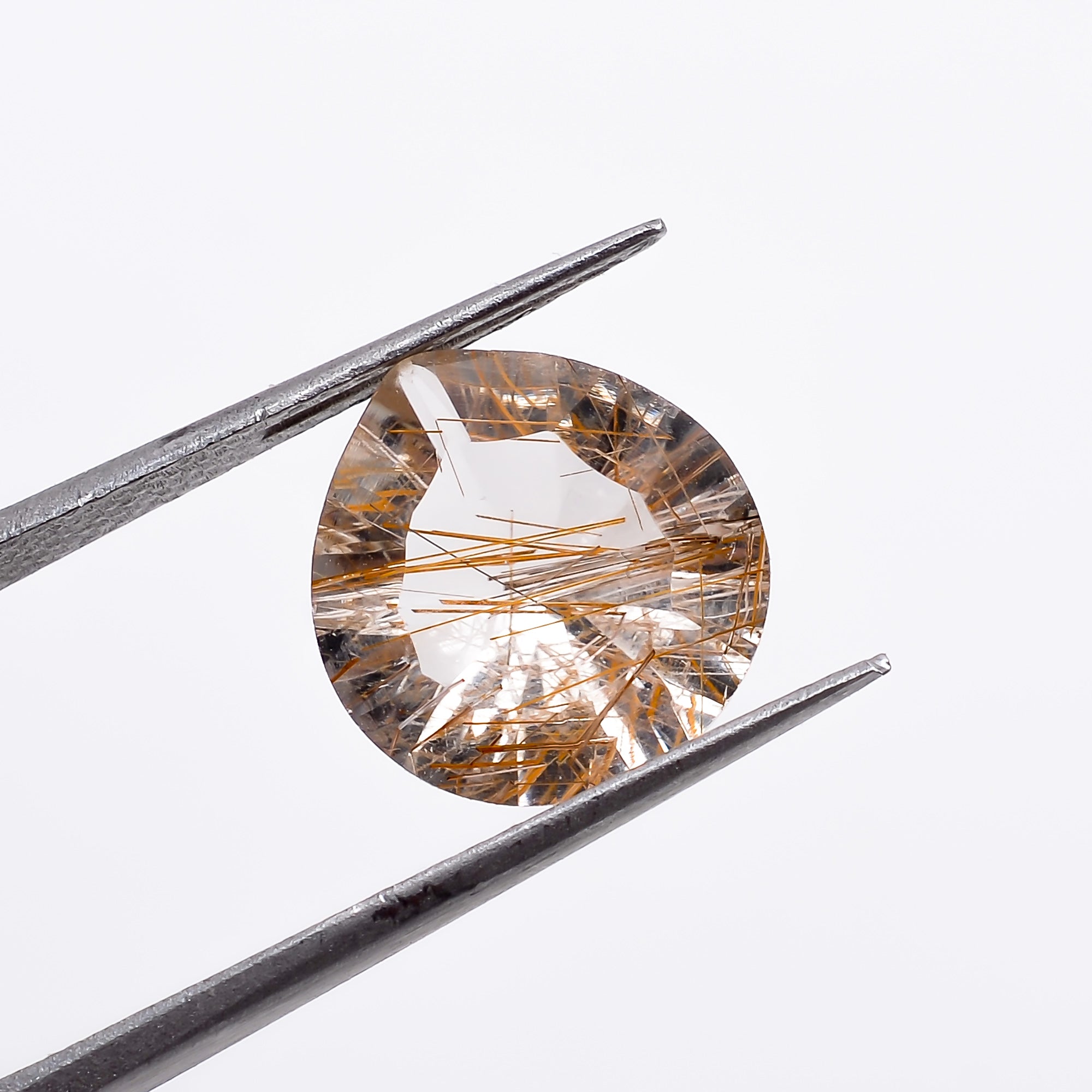 Natural Copper Rutile Quartz Heart Shape Cut Stone Loose Gemstone For Making Jewelry 3 Ct 11X10X5 mm S-1280