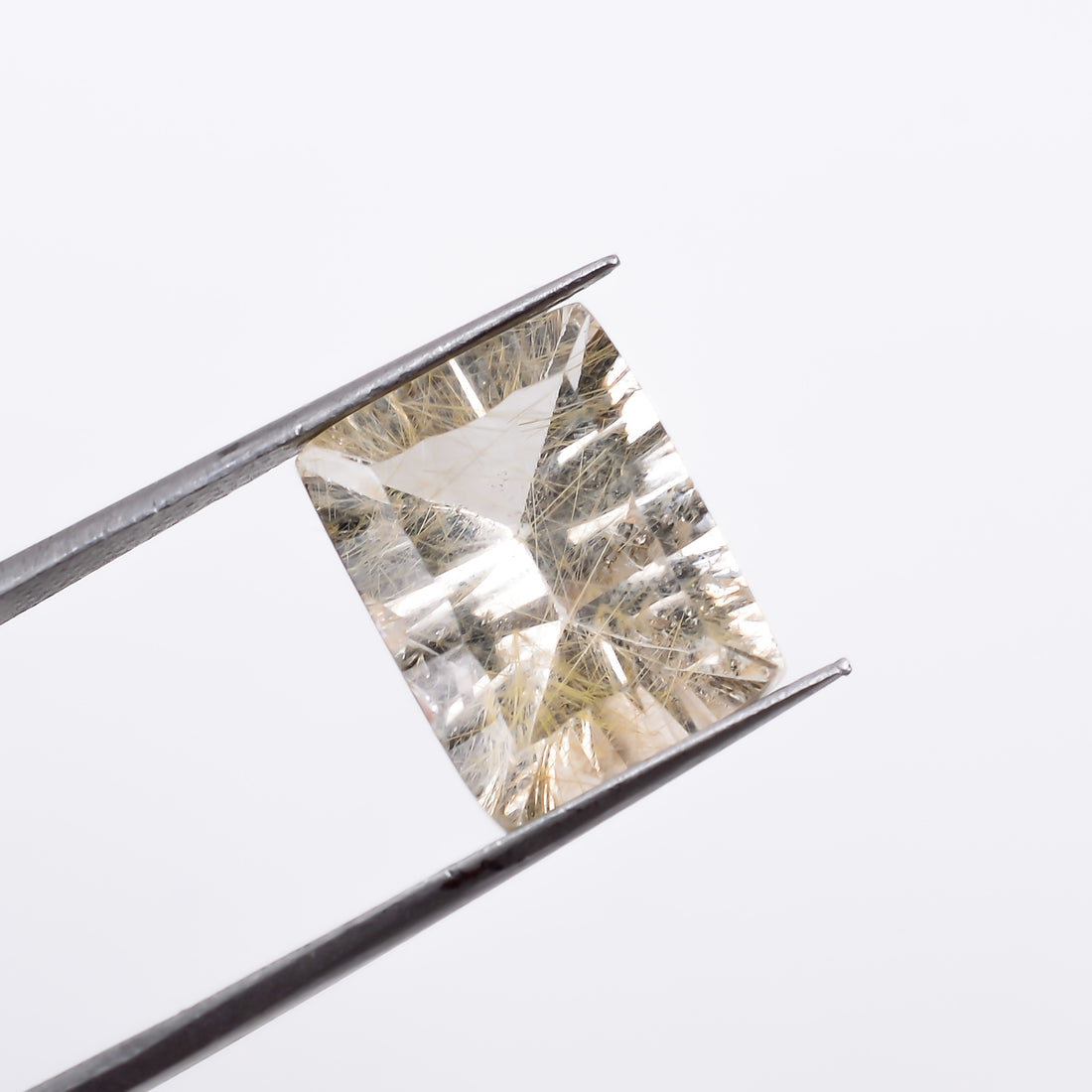 Natural Golden Rutile Quartz Radiant Shape Cut Stone Loose Gemstone For Making Jewelry 5 Ct 13X10X6 mm S-1281