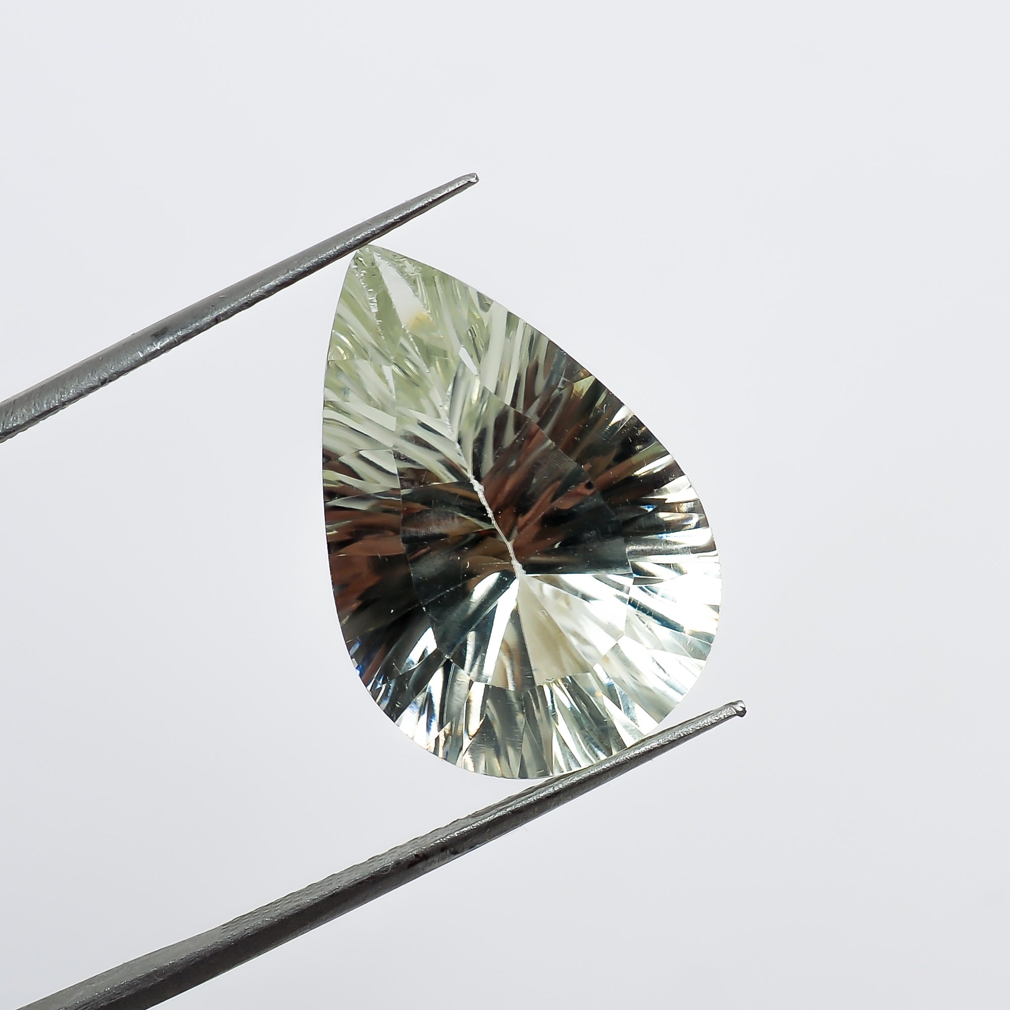 Natural Green Amethyst Pear Shape Cut Stone Loose Gemstone For Making Jewelry 11 Ct. 19X13X9 mm S-1287