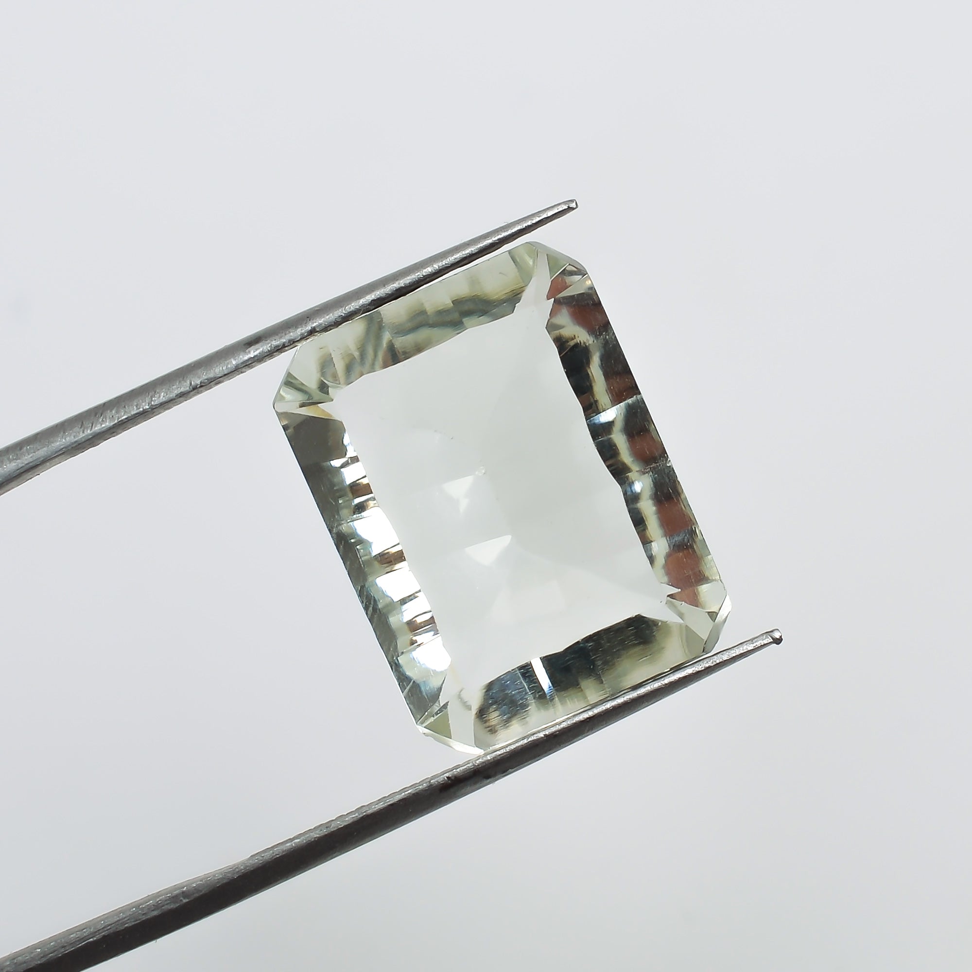 Natural Green Amethyst Radiant Shape Cut Stone Loose Gemstone For Making Jewelry 8 Ct. 15X12X6 mm S-1290