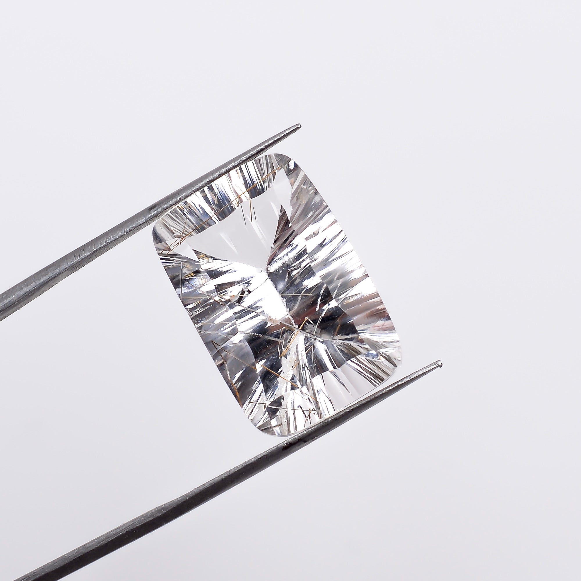 Natural Crystal Rutile Radiant Shape Cut Stone Loose Gemstone For Making Jewelry 13.5 Ct 19X12X8mm S-1296
