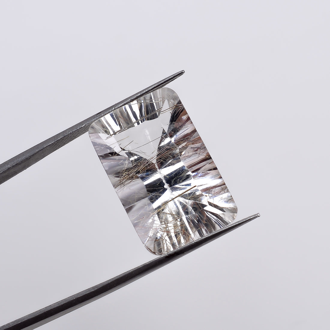 Natural Crystal Rutile Radiant Shape Cut Stone Loose Gemstone For Making Jewelry 14 Ct. 19X12X9 mm S-1299