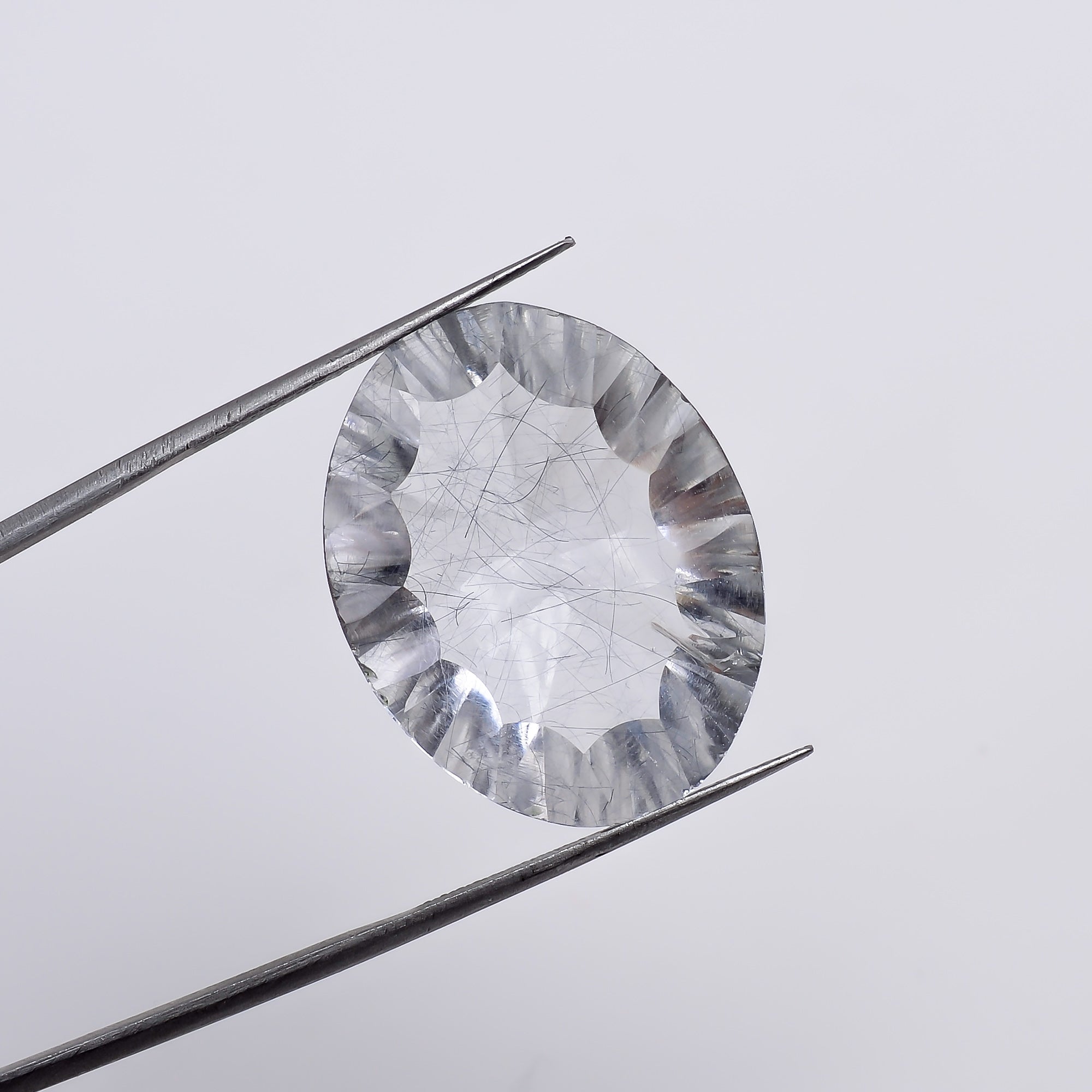 Natural Crystal Oval Shape Cut Stone Loose Gemstone For Making Jewelry 24 Ct. 24X19X9 mm S-1301