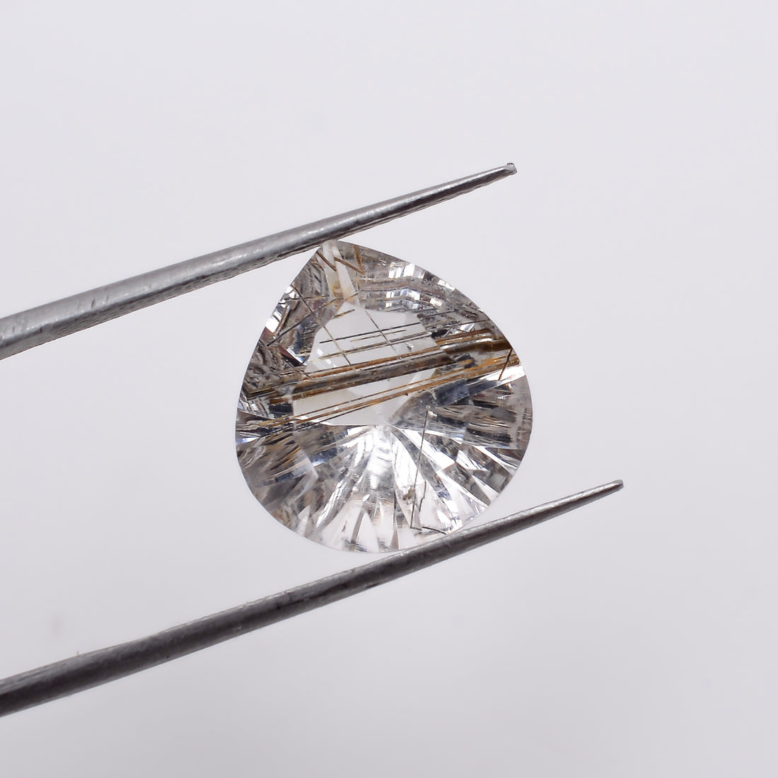 Natural Crystal Rutile Heart Shape Cut Stone Loose Gemstone For Making Jewelry 5.5 Ct. 13X12X7 mm S-1328