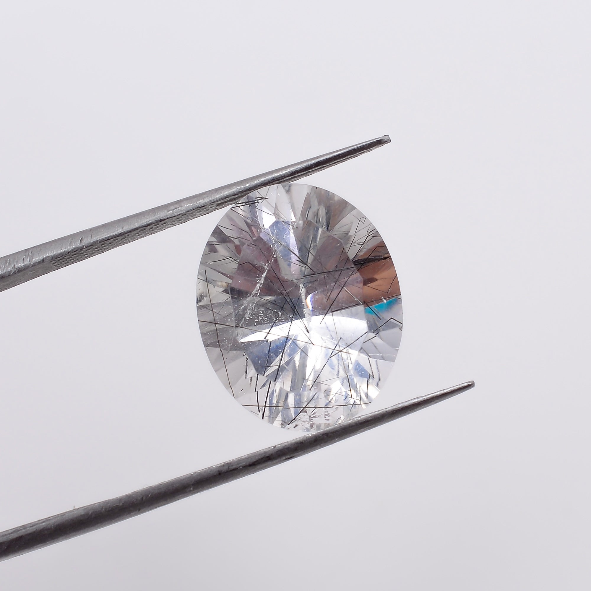 Natural Crystal Rutile Oval Shape Cut Stone Loose Gemstone For Making Jewelry 6.5 Ct. 13X11X8 mm S-1331