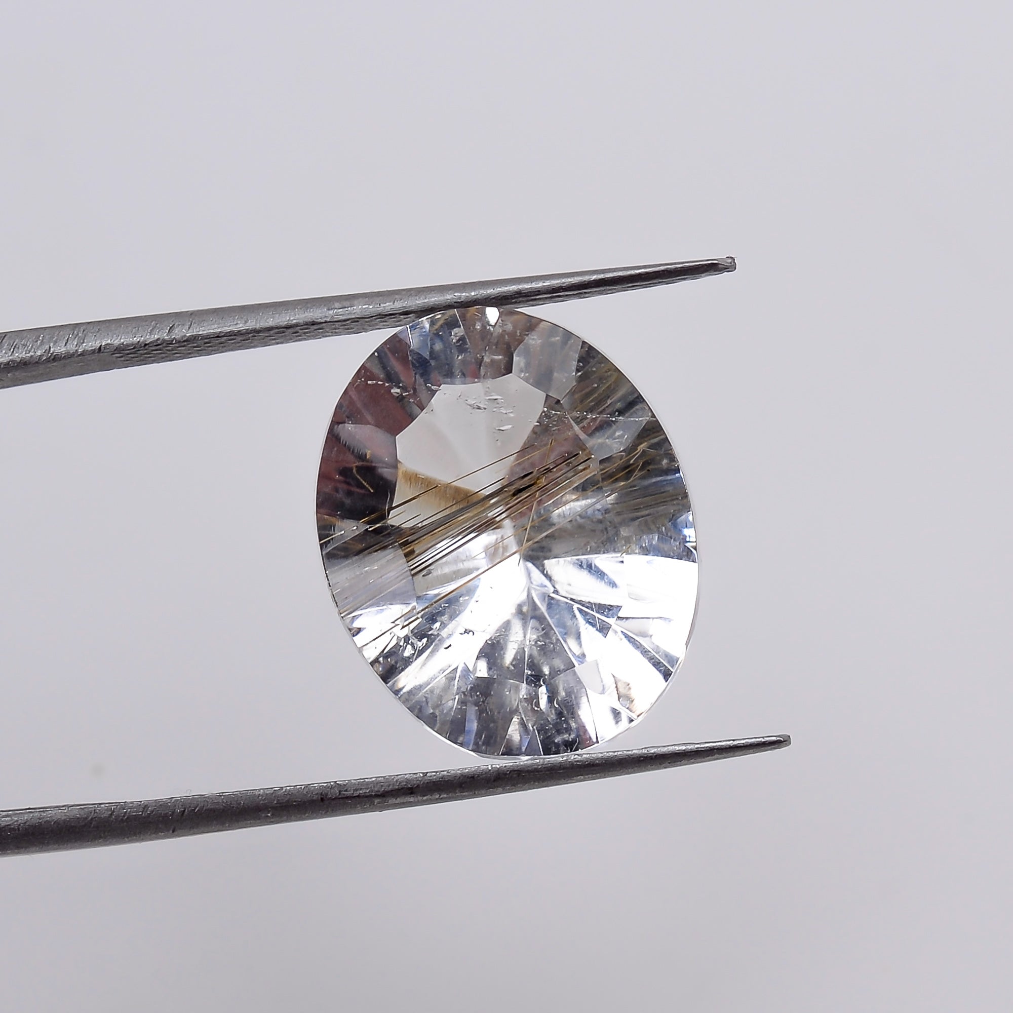 Natural Crystal Rutile Oval Shape Cut Stone Loose Gemstone For Making Jewelry 6 Ct. 14X12X7 mm S-1337