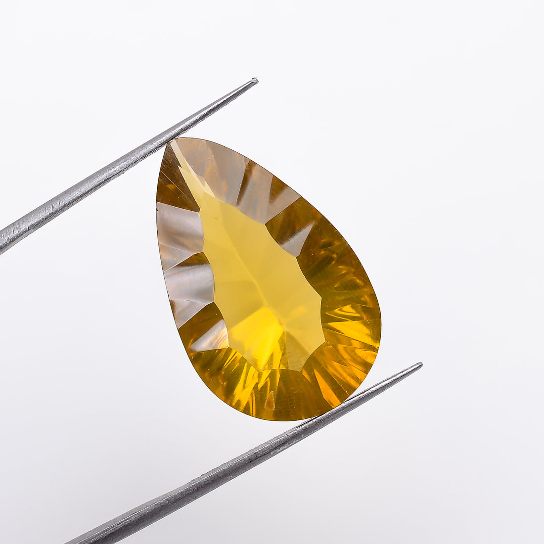 Natural Beer Quartz Pear Shape Cut Stone Loose Gemstone For Making Jewelry 14.5 Ct. 23X14X9 mm S-1339