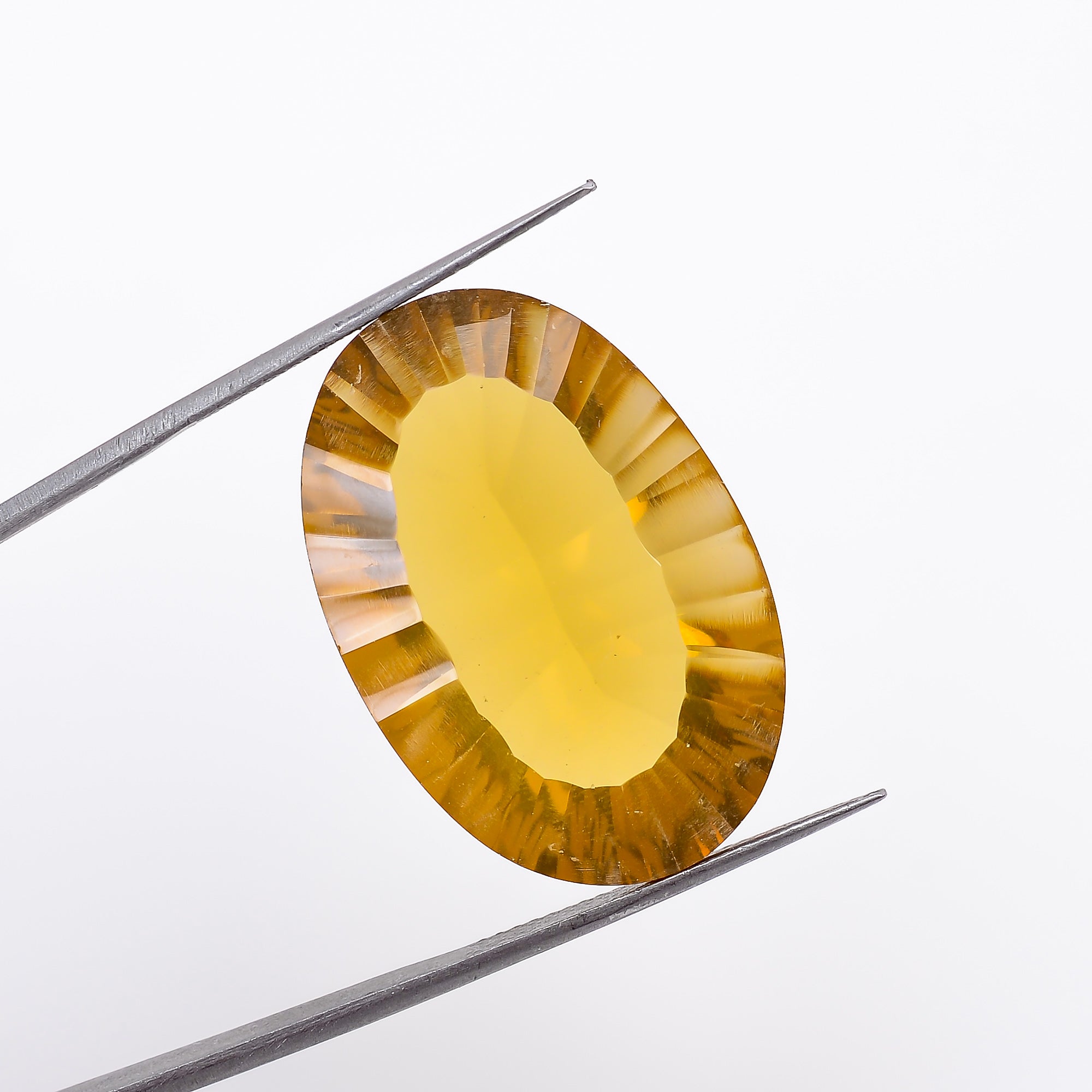 Natural Beer Quartz Oval Shape Cut Stone Loose Gemstone For Making Jewelry 25.5 Ct. 27X18X9 mm S-1340