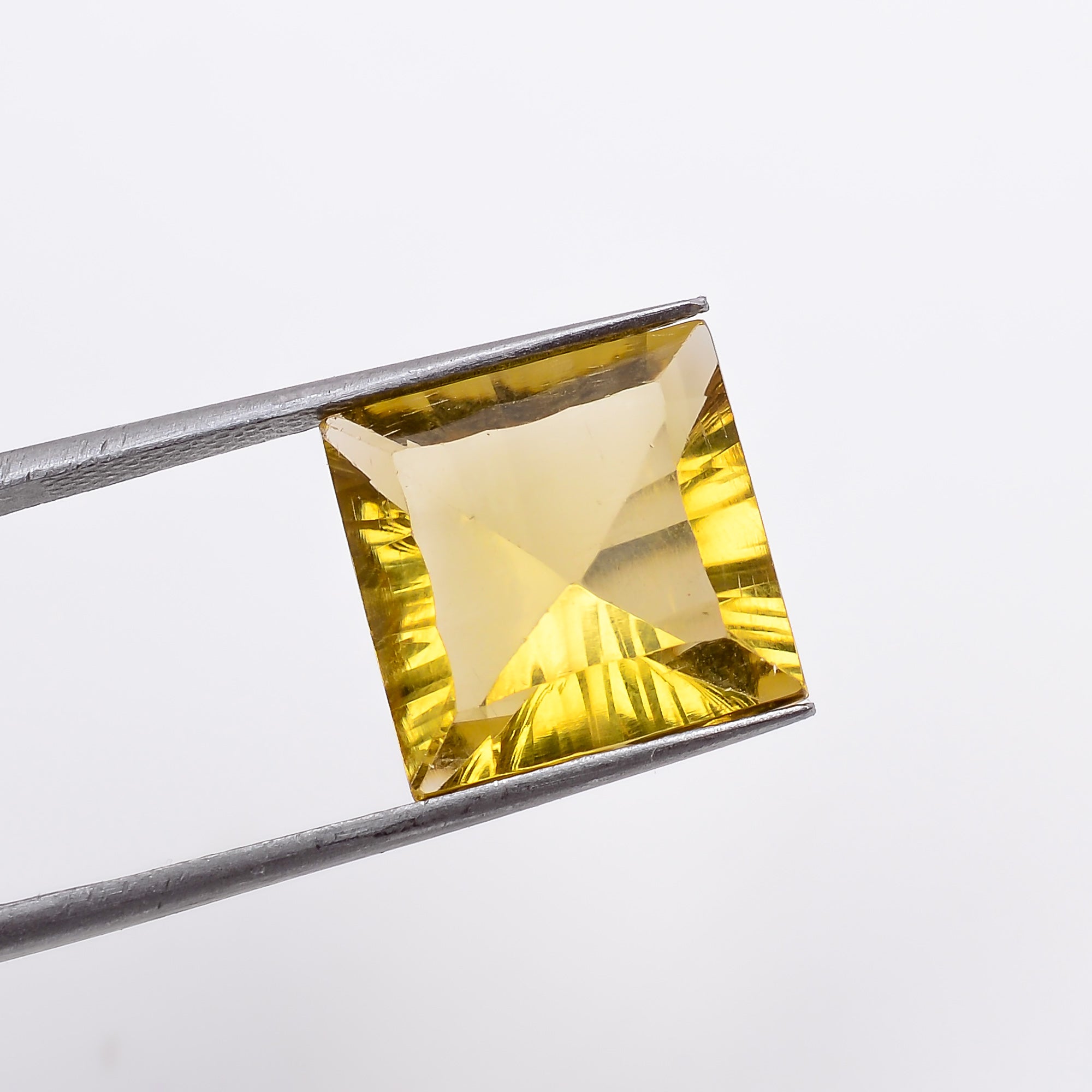 Natural Beer Quartz Square Shape Cut Stone Loose Gemstone For Making Jewelry 6.5 Ct. 12X12X7 mm S-1341