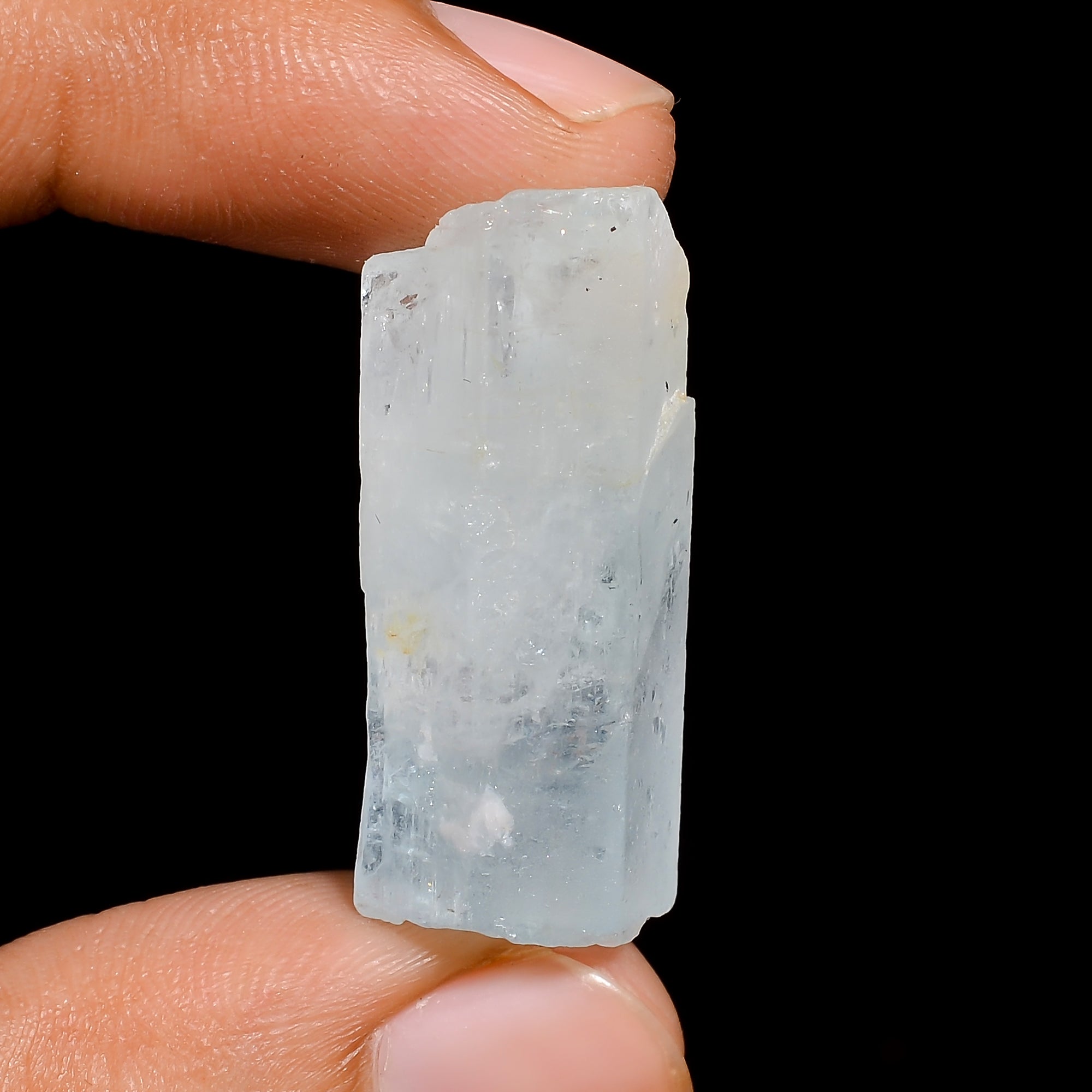 Natural Aquamarine Pencil Shape Loose Gemstone Rough For Making Jewelry 43.5 Ct. 30X14X12 mm 100% Natural Raw Gemstone S-1406