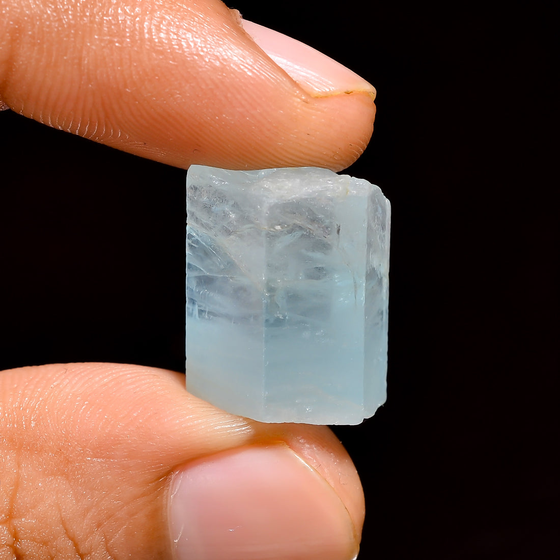 Natural Aquamarine Pencil Shape Loose Gemstone Rough For Making Jewelry 26.5 Ct. 16X13X12 mm 100% Natural Raw Gemstone S-1407