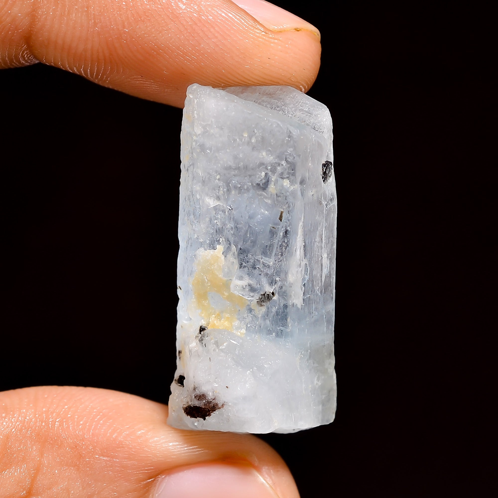 Natural Aquamarine Pencil Shape Loose Gemstone Rough For Making Jewelry 39.5 Ct. 31X14X9 mm 100% Natural Raw Gemstone S-1410