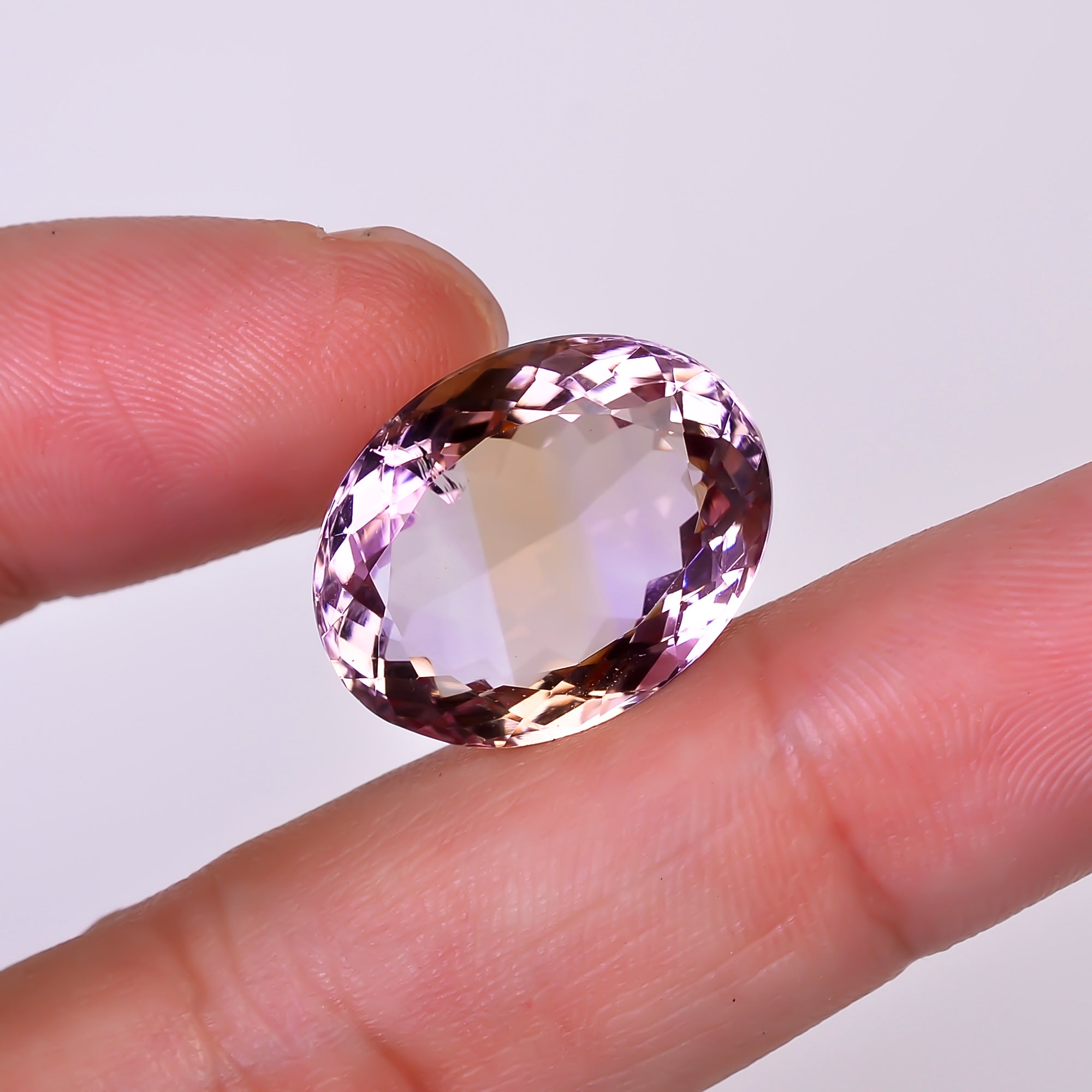 Natural Ametrine Oval Shape Cut Stone Loose Gemstone For Making Jewelry 18 Ct. 19X15X9 mm Y-10025