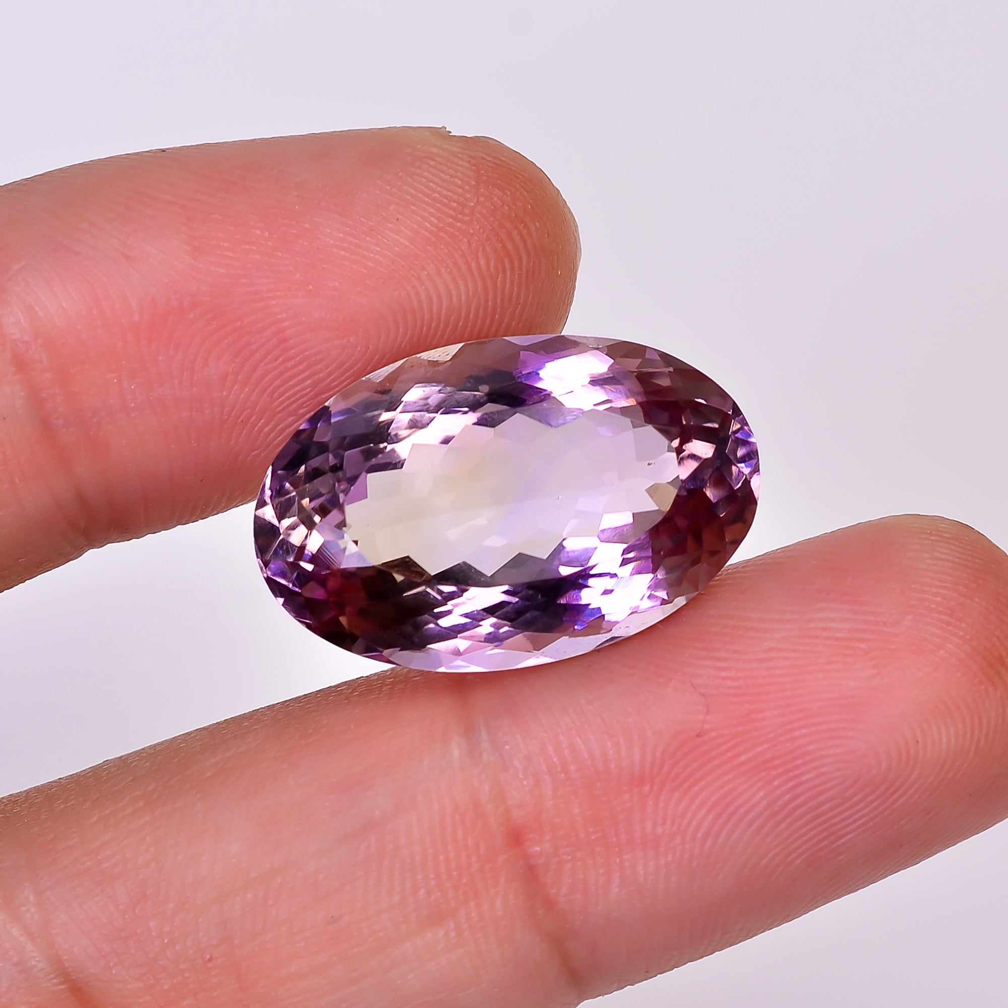 Natural Ametrine Oval Shape Cut Stone Loose Gemstone For Making Jewelry 18.5 Ct. 21X13X9 mm Y-10030