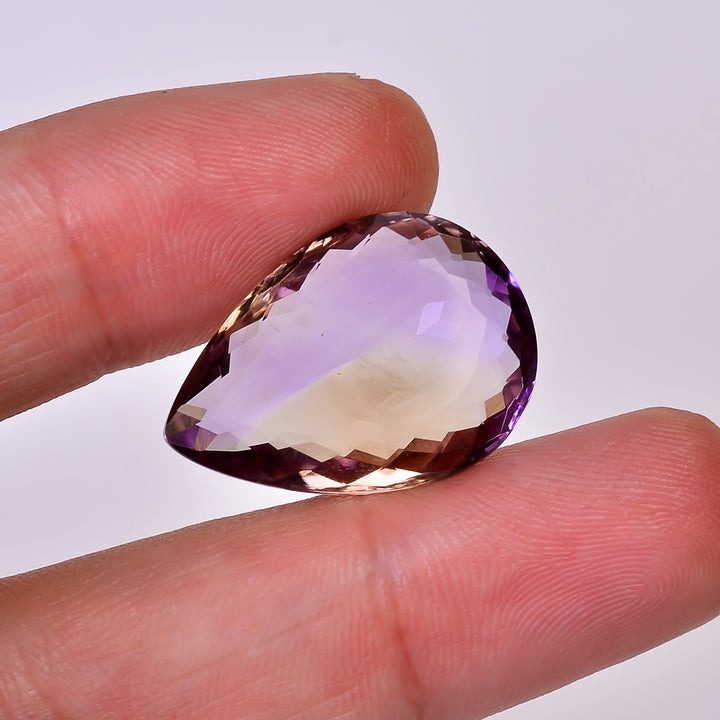 Natural Ametrine Pear Shape Cut Stone Loose Gemstone For Making Jewelry 19.5 Ct. 23X16X7 mm Y-10034