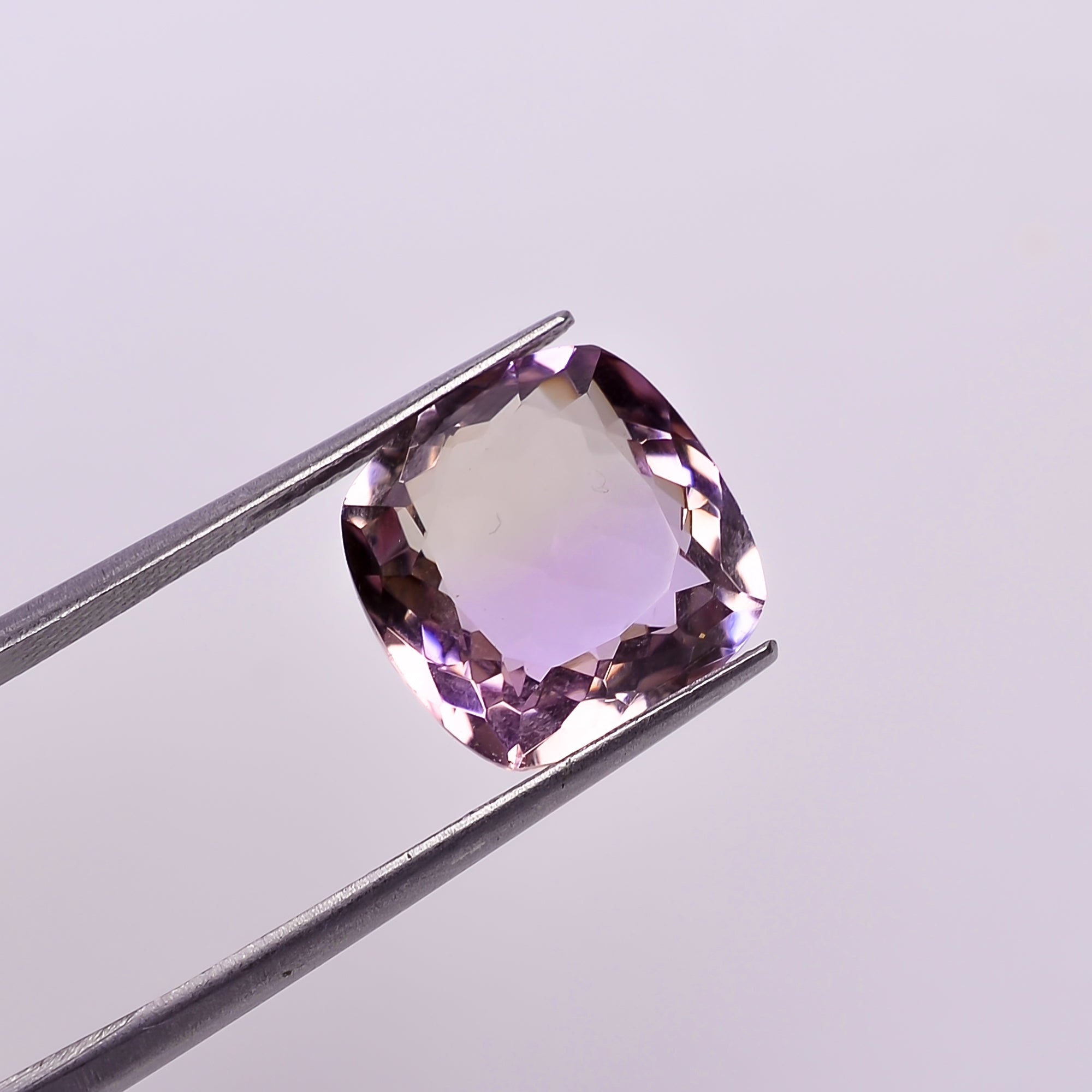 Natural Ametrine Cushion Shape Cut Stone Loose Gemstone For Making Jewelry 6.5 Ct. 12X12X6 mm Y-10041