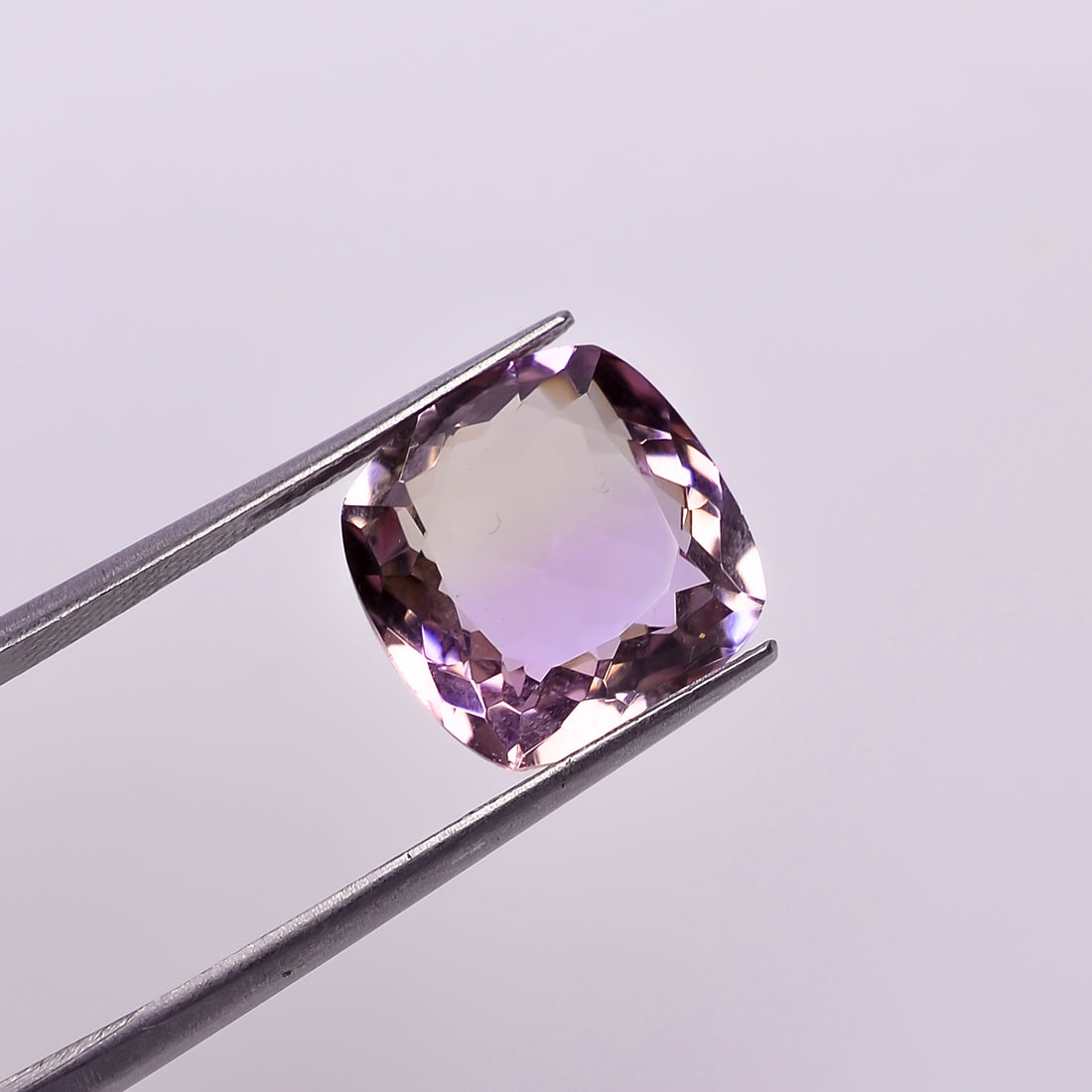 Natural Ametrine Cushion Shape Cut Stone Loose Gemstone For Making Jewelry 6.5 Ct. 12X12X6 mm Y-10041