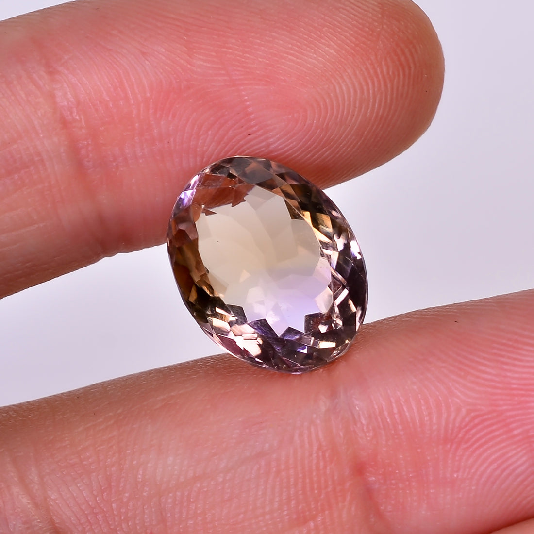 Natural Ametrine Oval Shape Cut Stone Loose Gemstone For Making Jewelry 7 Ct. 14X11X7 mm Y-10044