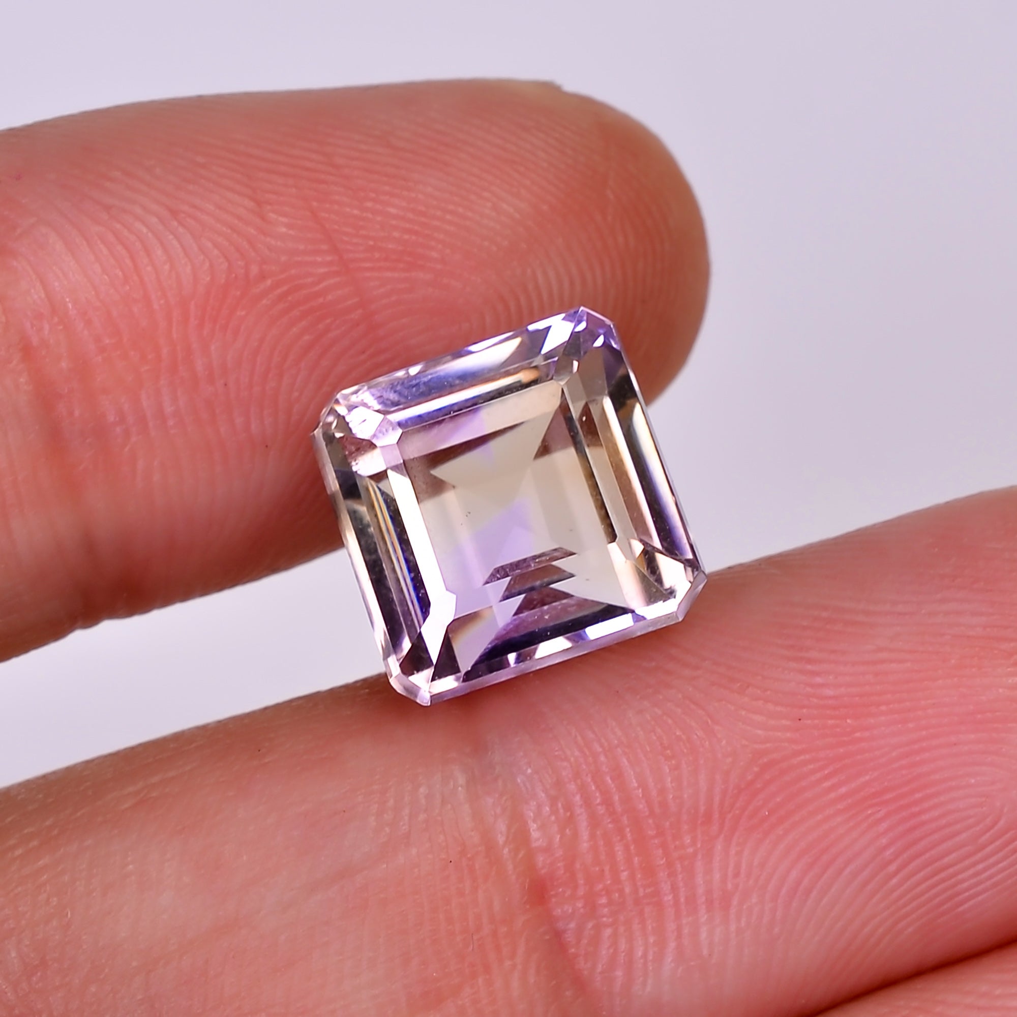 Natural Ametrine Cushion Shape Cut Stone Loose Gemstone For Making Jewelry 7 Ct. 10X10X7 mm Y-10045