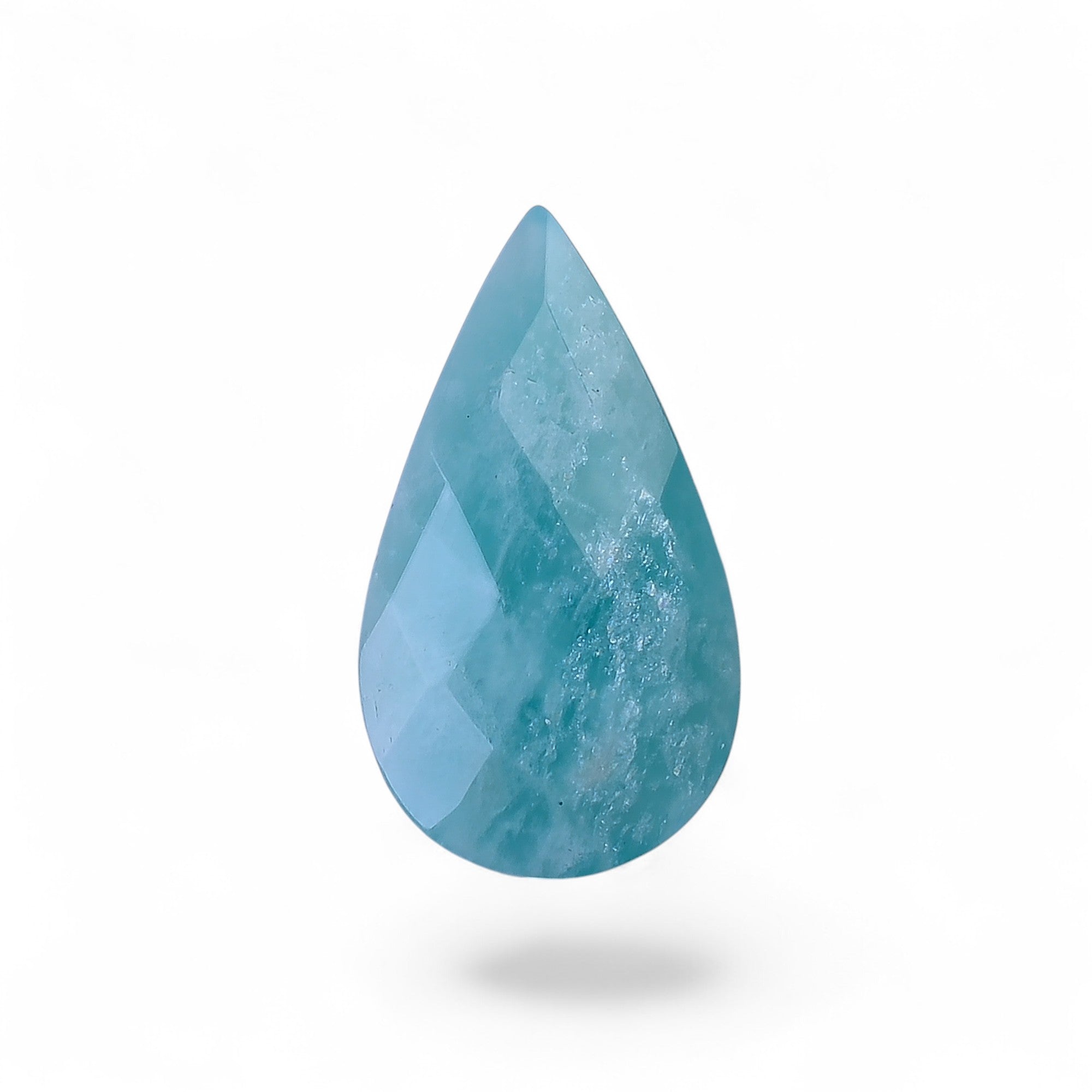 Natural Amazonite Pear Shape Faceted Loose Gemstone For Making Jewelry 12.5 Ct. 23X13X6 mm Y-10051
