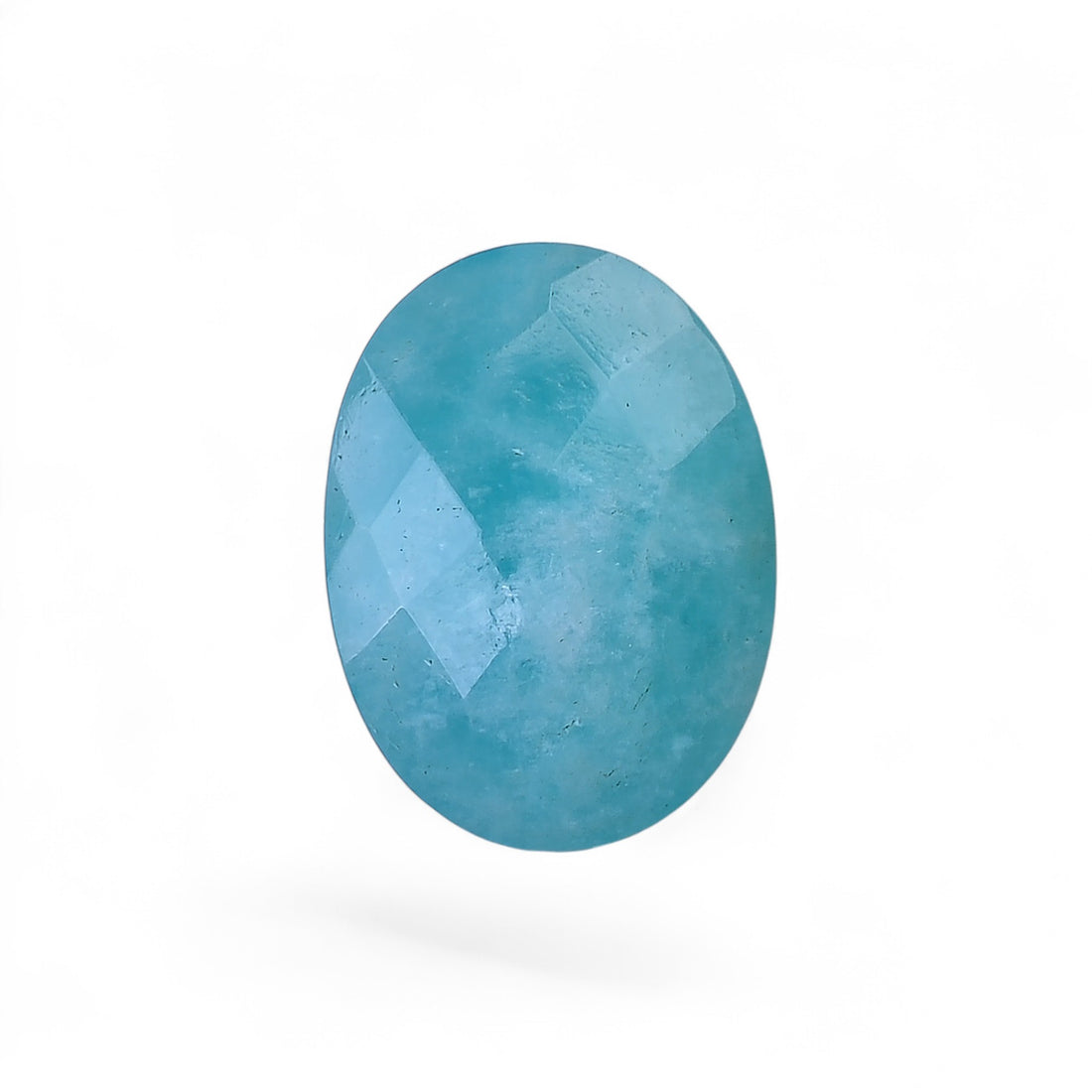 Natural Amazonite Oval Shape Faceted Loose Gemstone For Making Jewelry 10.5 Ct. 17X12X6 mm Y-10052