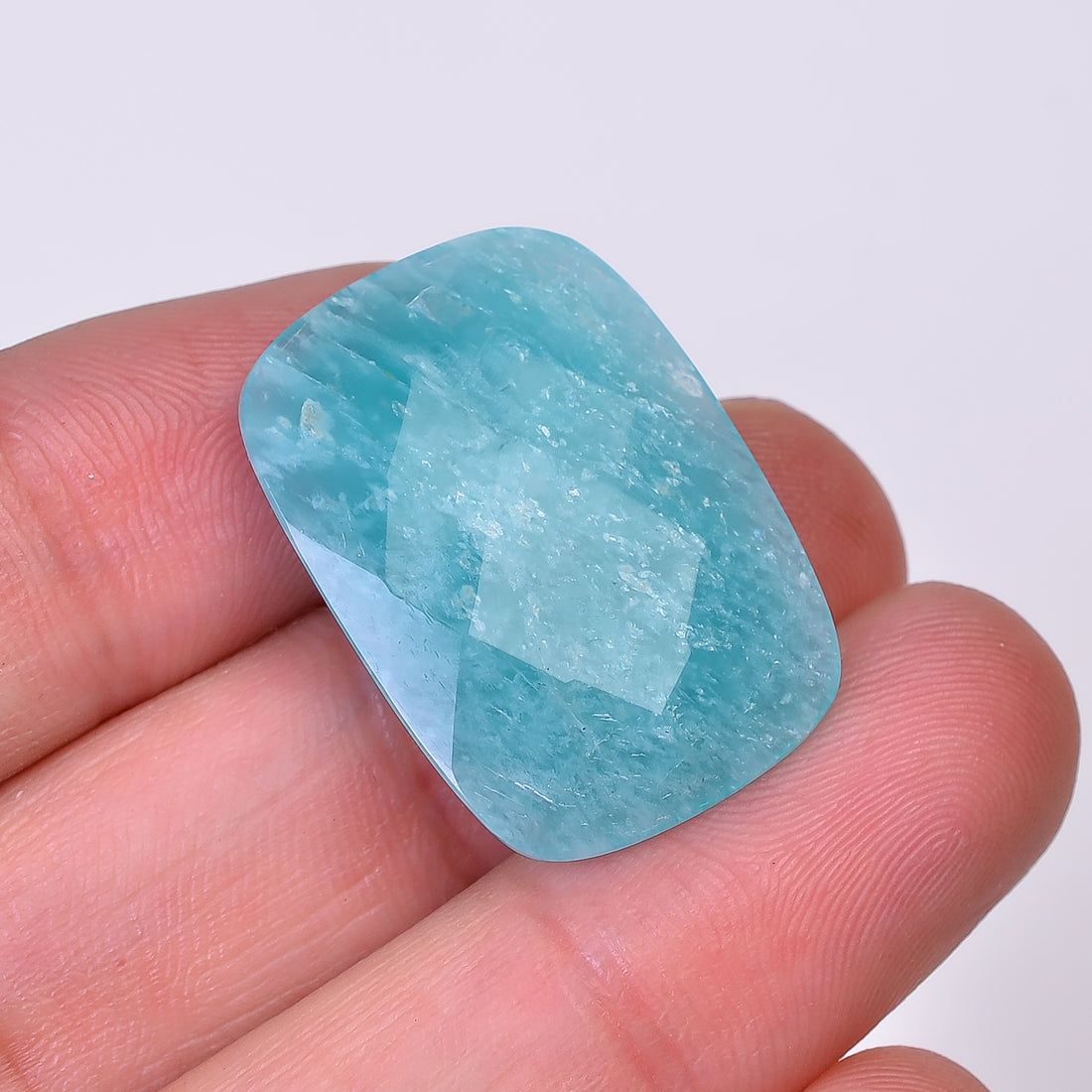 Natural Amazonite Radiant Shape Faceted Loose Gemstone For Making Jewelry 23 Ct. 26X19X6 mm Y-10053