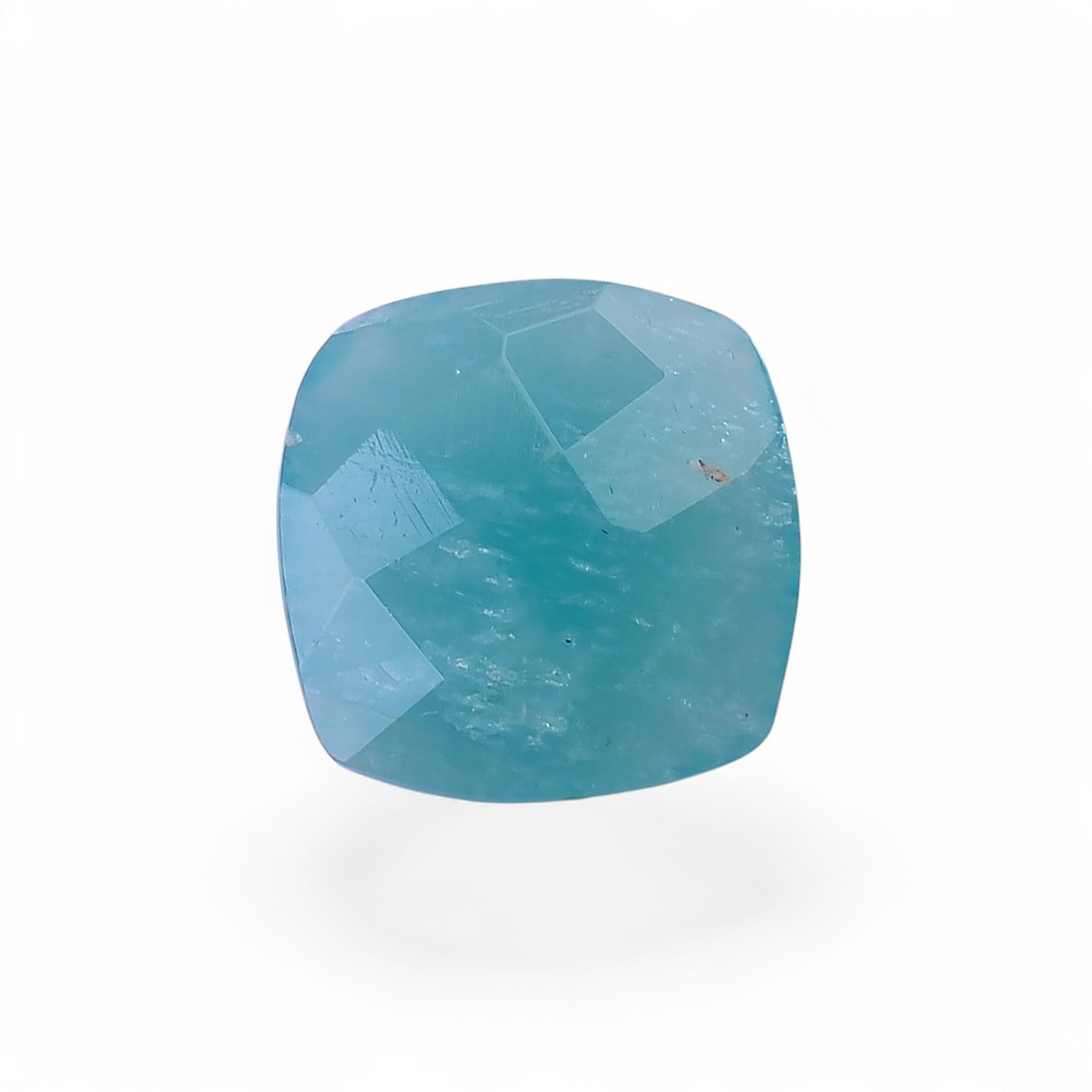 Natural Amazonite Cushion Shape Faceted Loose Gemstone For Making Jewelry 6.5 Ct. 13X13X5 mm Y-10054