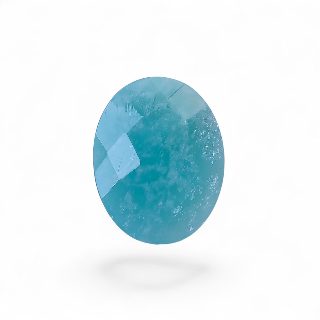 Natural Amazonite Oval Shape Faceted Loose Gemstone For Making Jewelry 14 Ct. 19X15X6 mm Y-10057