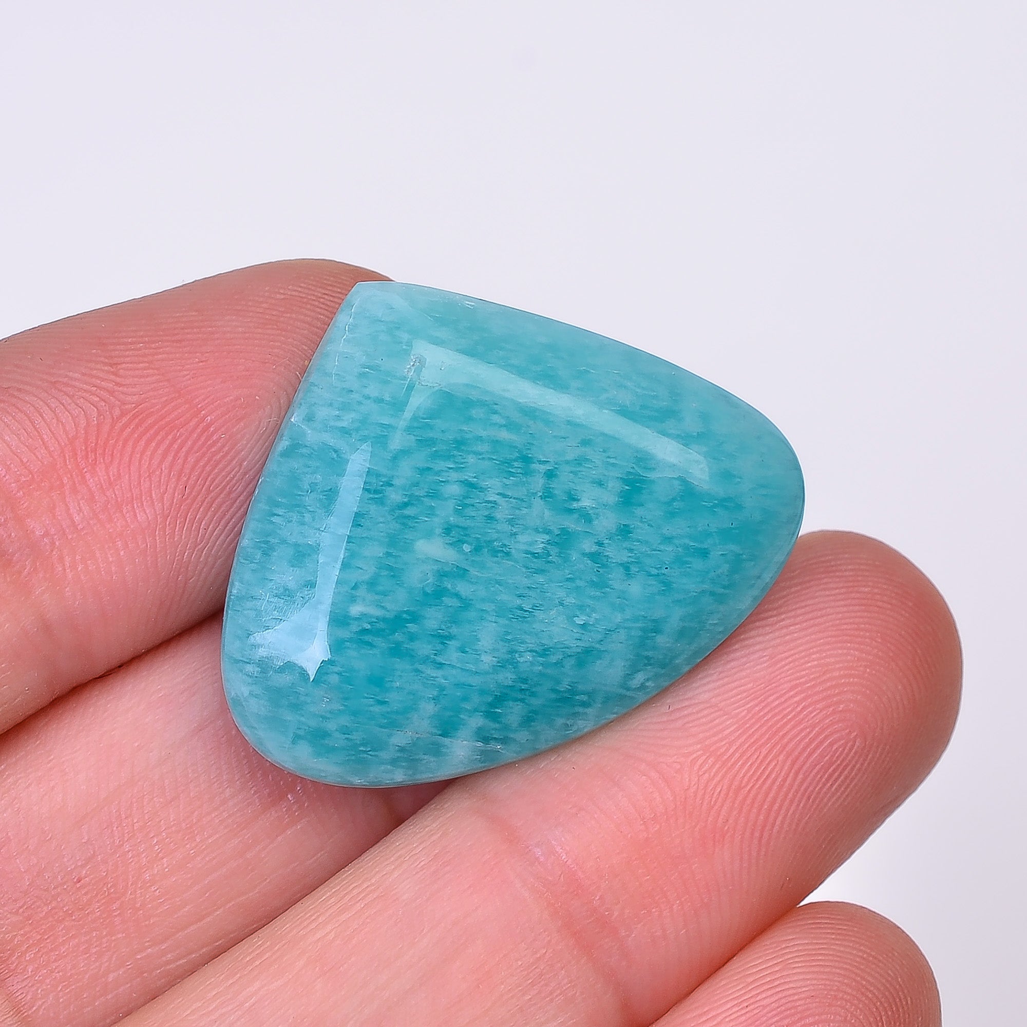 Natural Amazonite Heart Shape Faceted Loose Gemstone For Making Jewelry 30 Ct. 23X28X7 mm Y-10063