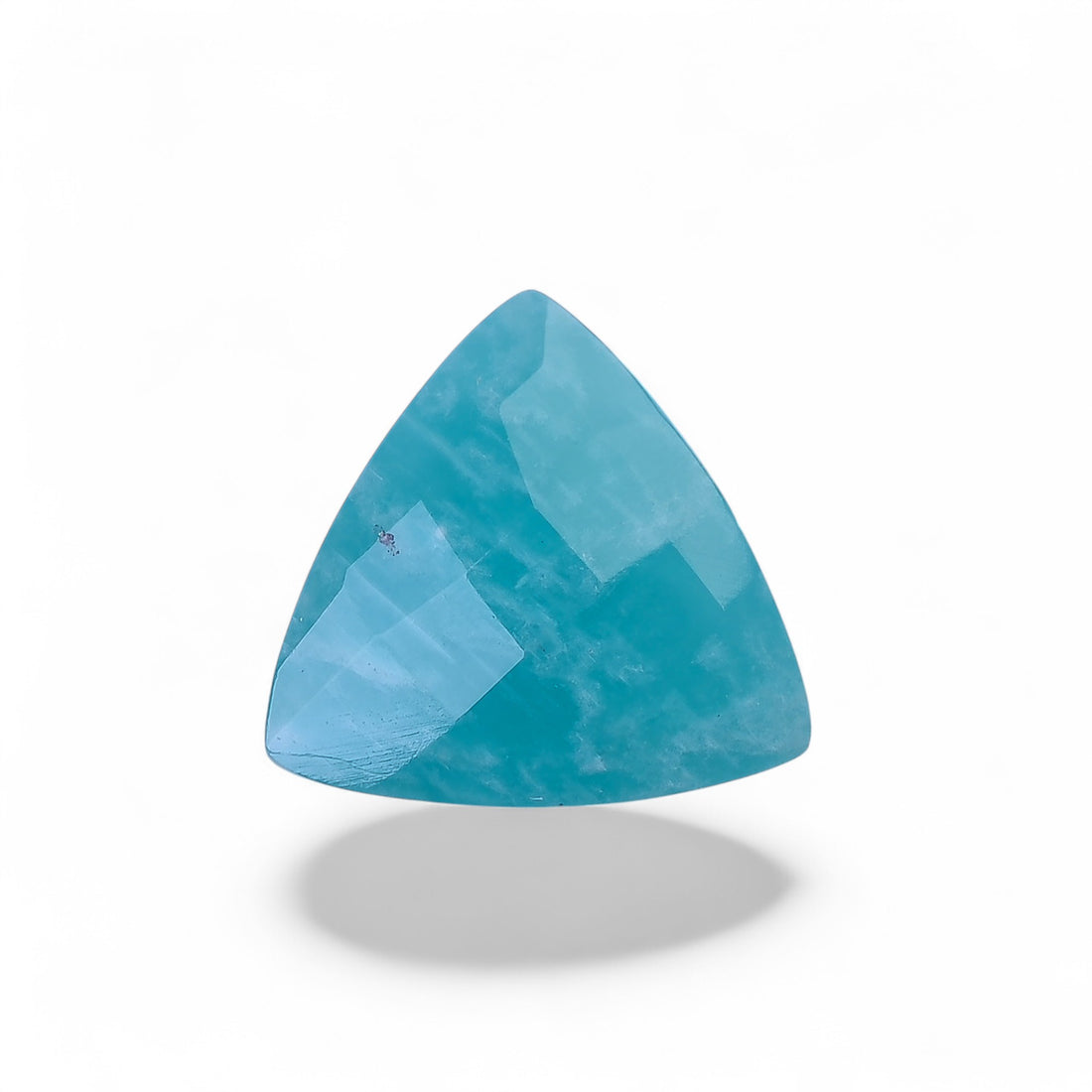 Natural Amazonite Triangle Shape Faceted Loose Gemstone For Making Jewelry 18 Ct. 18X18X8 mm Y-10066