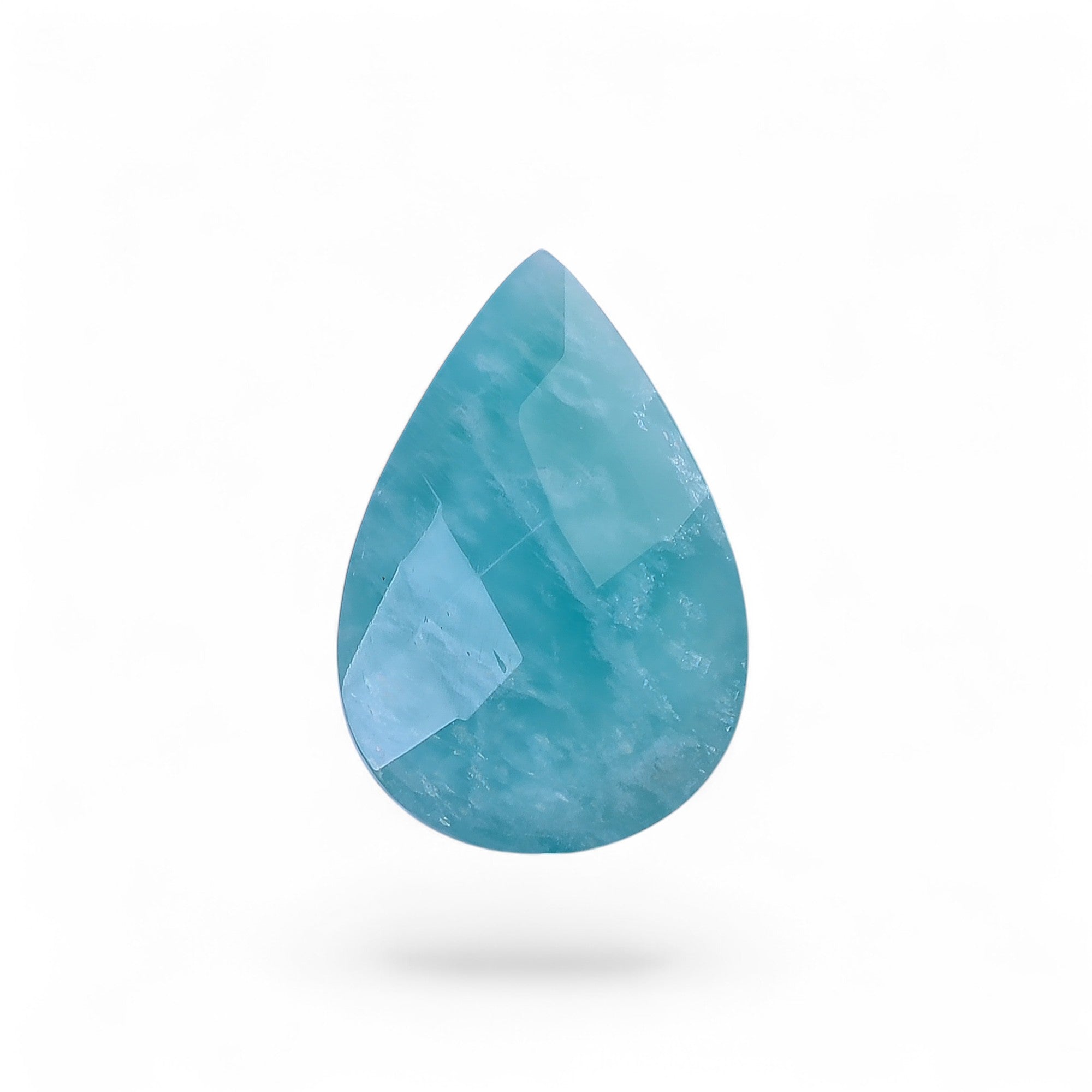 Natural Amazonite Pear Shape Faceted Loose Gemstone For Making Jewelry 16.5 Ct. 22X15X7 mm Y-10067