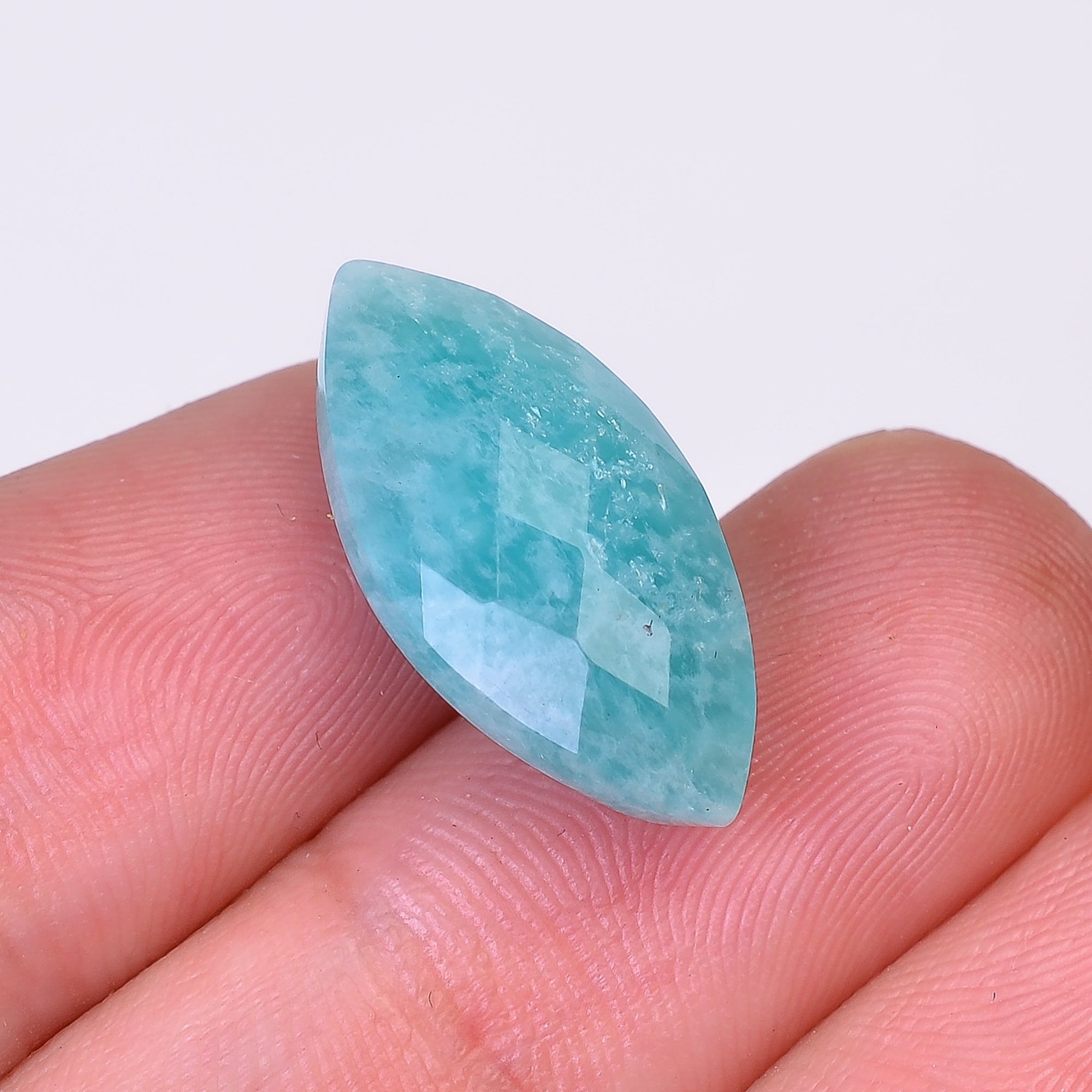 Natural Amazonite Marquise Shape Faceted Loose Gemstone For Making Jewelry 10 Ct. 20X9X7 mm Y-10068