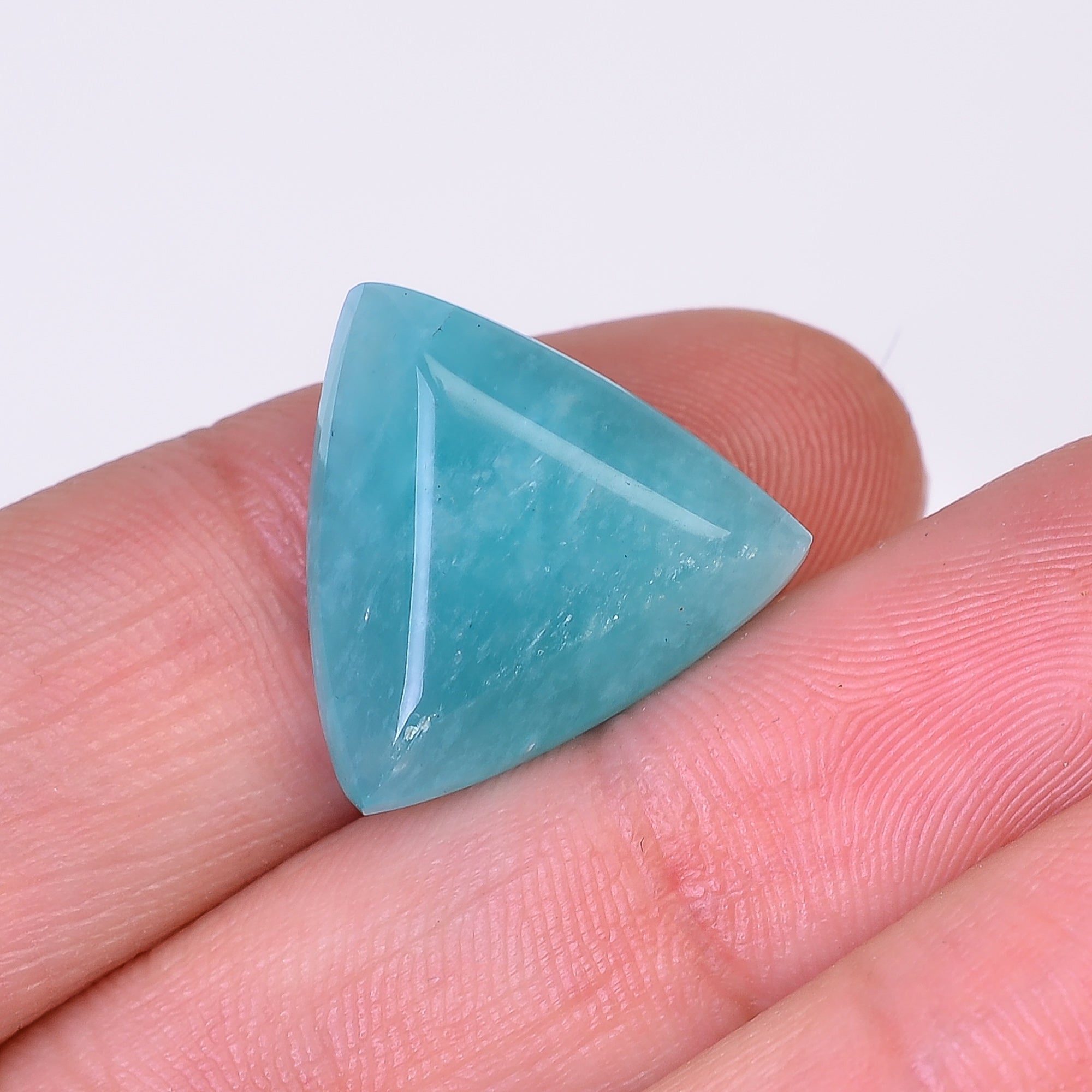 Natural Amazonite Triangle Shape Faceted Loose Gemstone For Making Jewelry 13 Ct. 17X17X7 mm Y-10069
