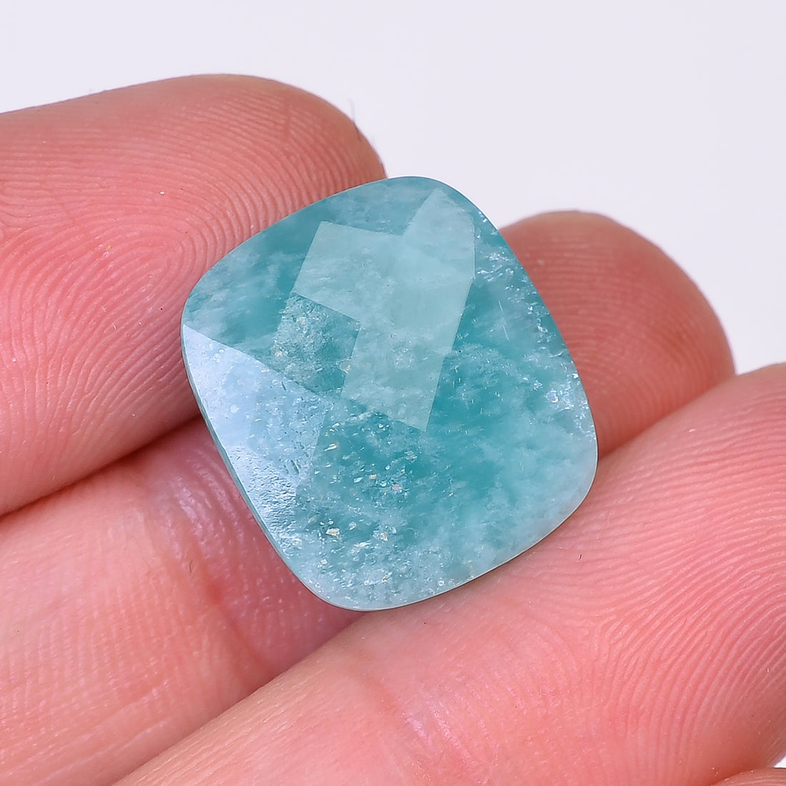 Natural Amazonite Radiant Shape Faceted Loose Gemstone For Making Jewelry 9.5 Ct. 16X14X6 mm Y-10070