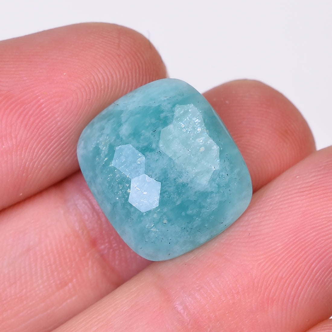 Natural Amazonite Radiant Shape Faceted Loose Gemstone For Making Jewelry 9.5 Ct. 16X14X6 mm Y-10070