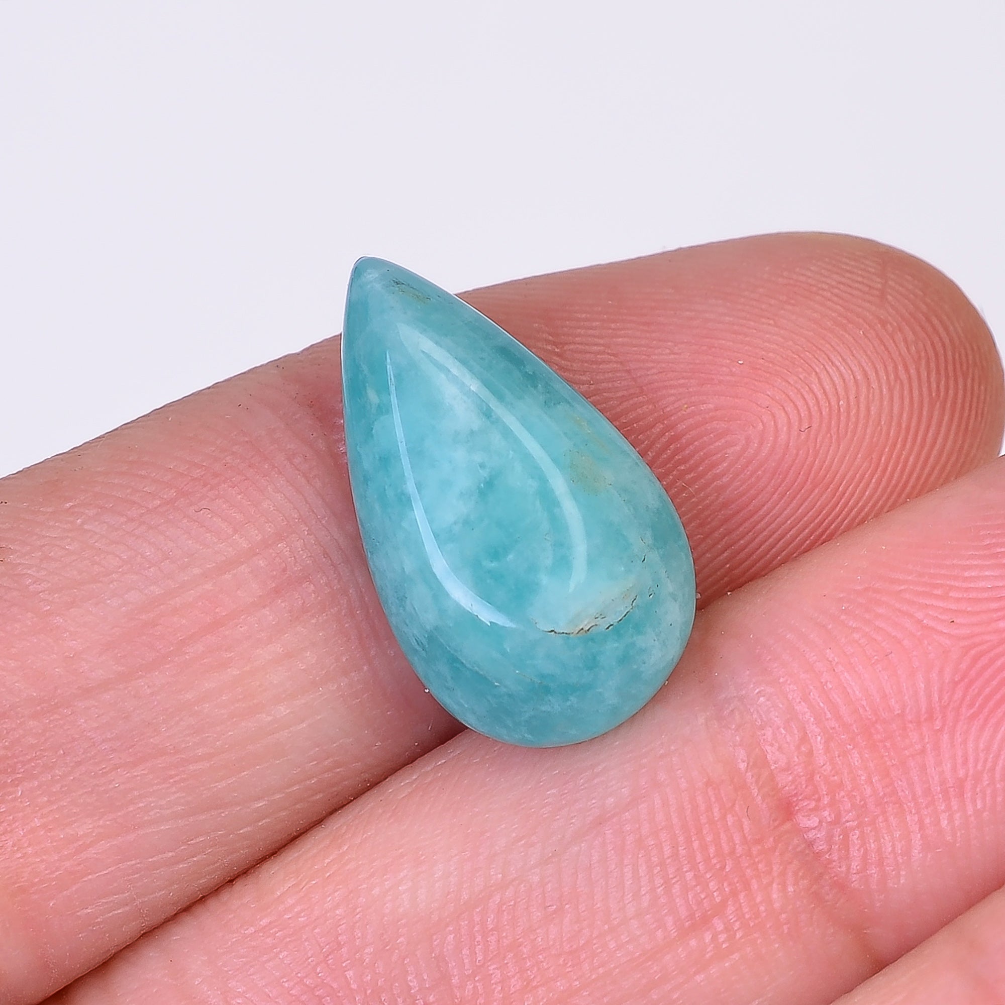 Natural Amazonite Pear Shape Faceted Loose Gemstone For Making Jewelry 8 Ct. 18X10X6 mm Y-10071