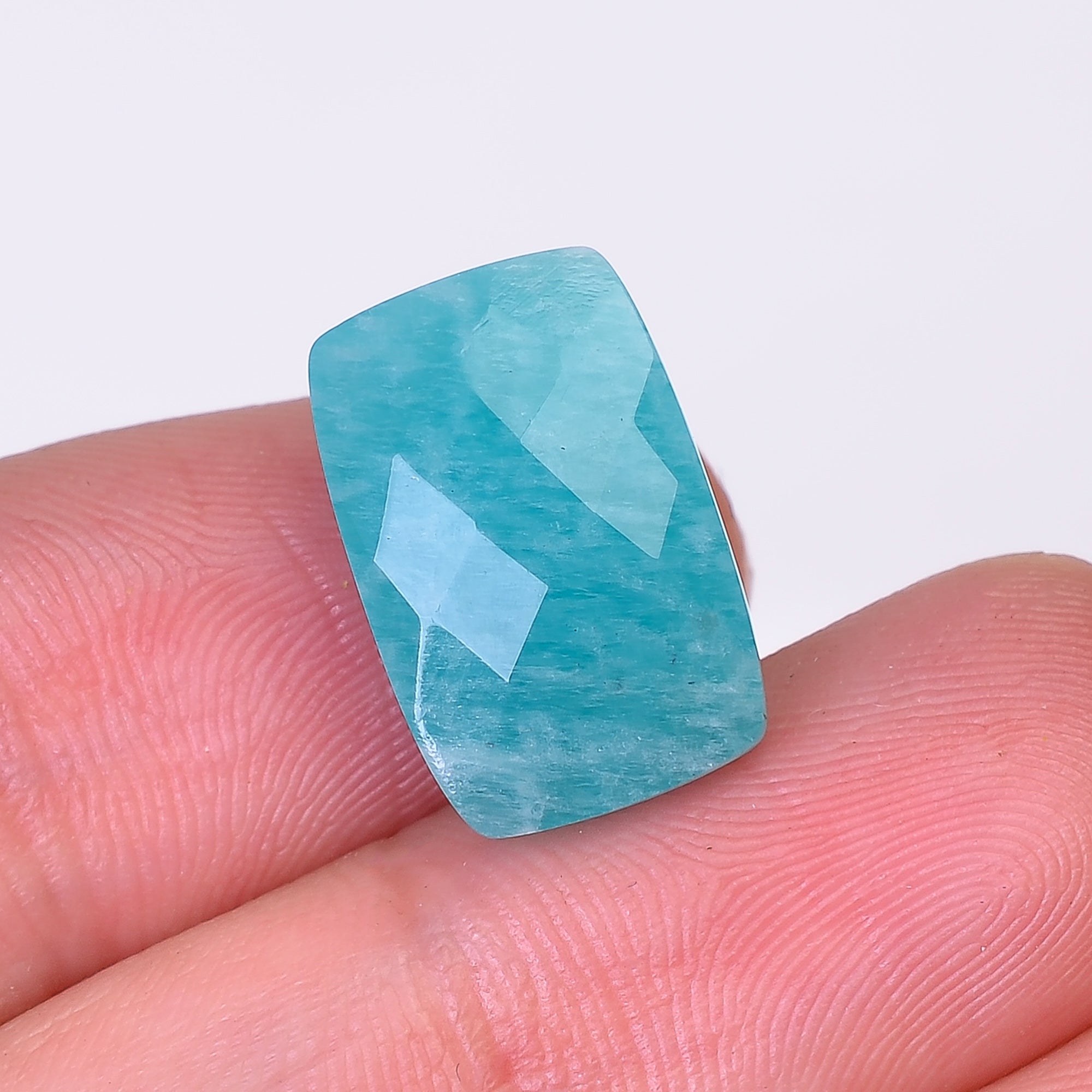 Natural Amazonite Radiant Shape Faceted Loose Gemstone For Making Jewelry 9 Ct. 16X10X6 mm Y-10072