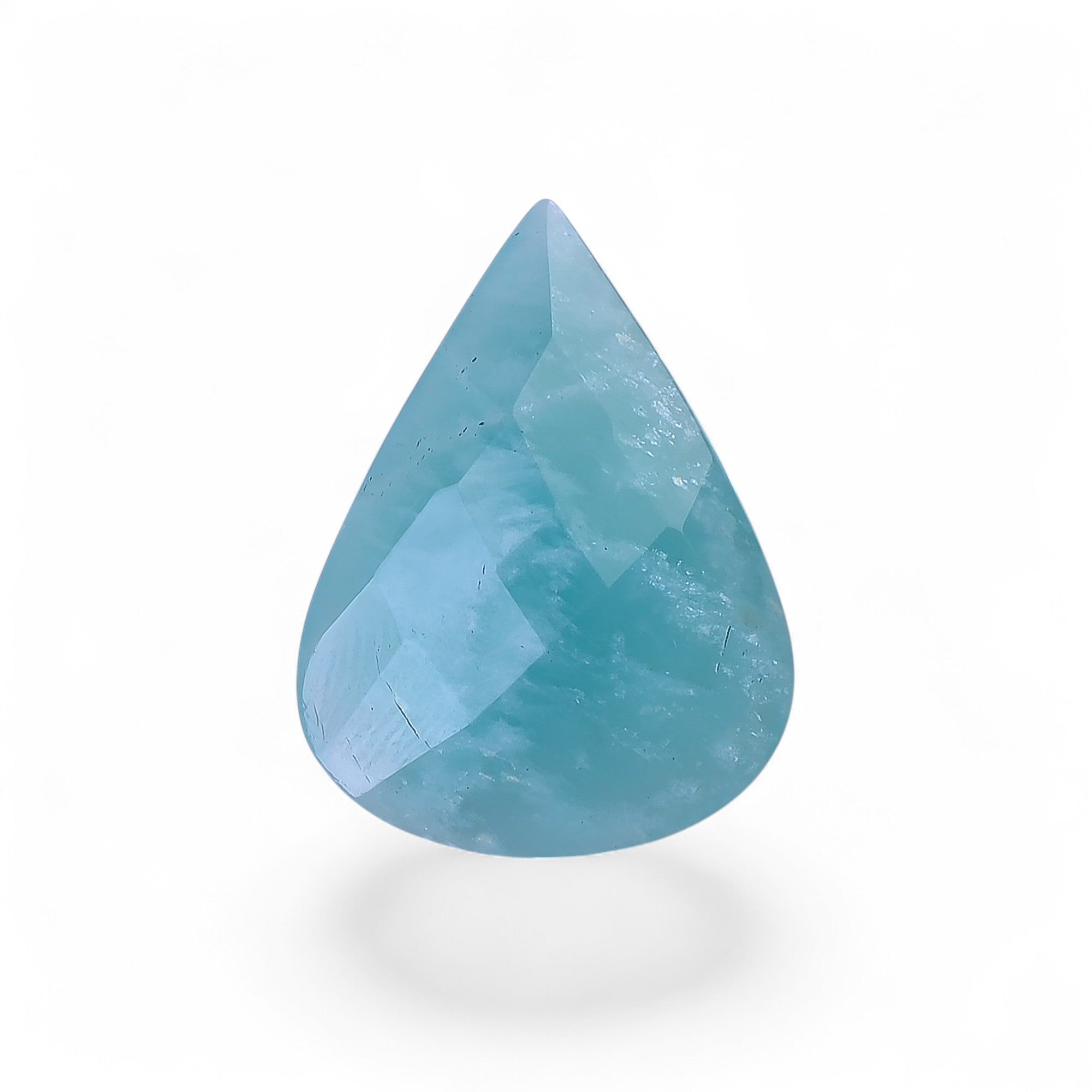 Natural Amazonite Pear Shape Faceted Loose Gemstone For Making Jewelry 15.5 Ct. 24X18X6 mm Y-10073