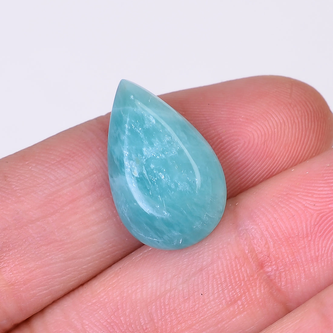 Natural Amazonite Pear Shape Faceted Loose Gemstone For Making Jewelry 9.5 Ct. 19X12X6 mm Y-10074