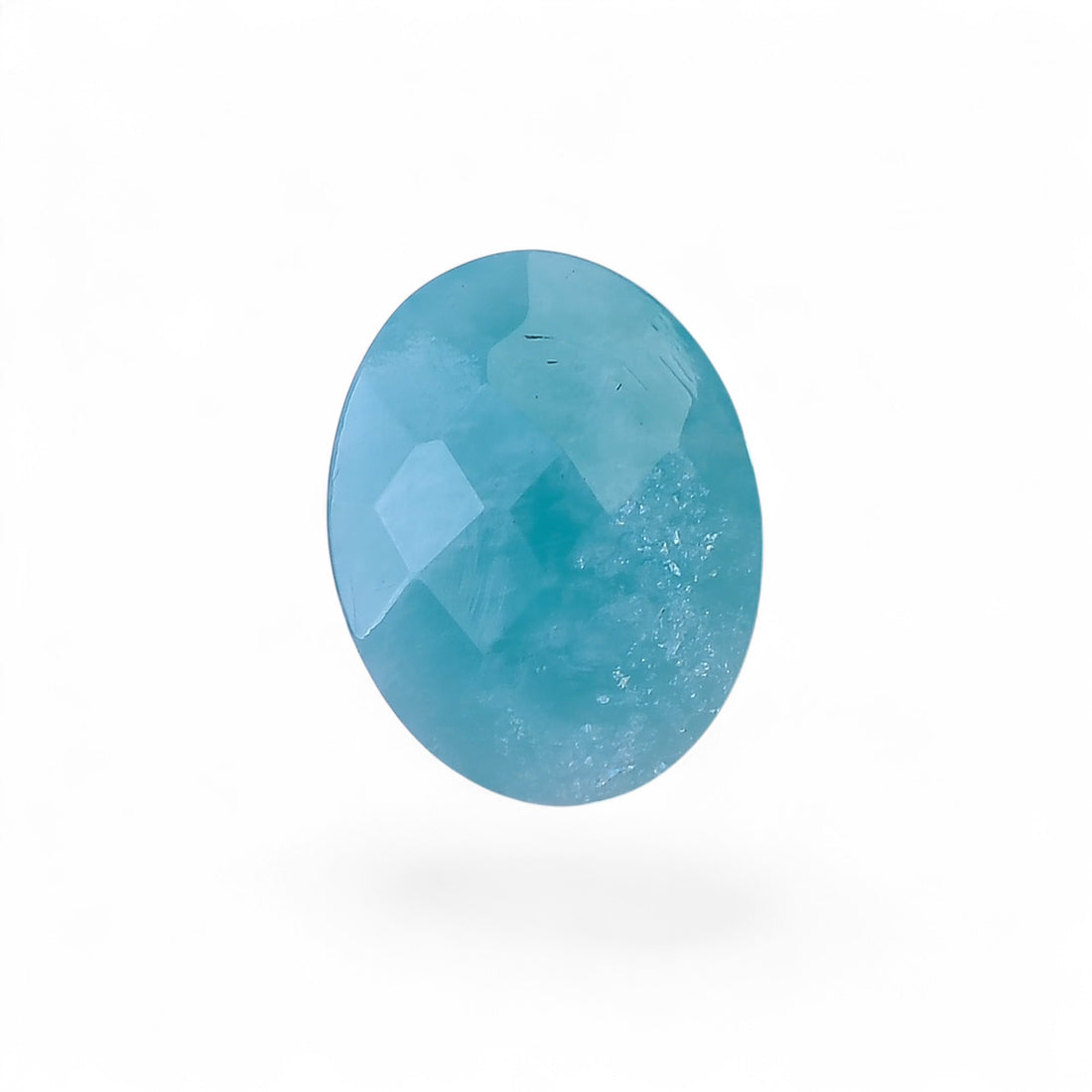 Natural Amazonite Oval Shape Faceted Loose Gemstone For Making Jewelry 5.5 Ct. 14X10X5 mm Y-10082