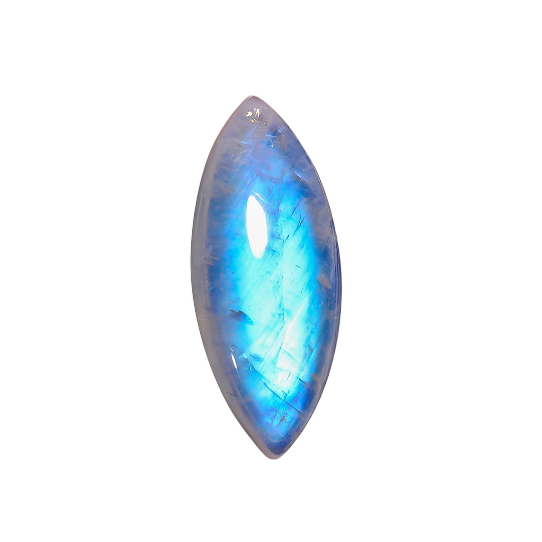 Natural Rainbow Moonstone Marquise Shape Cabochon Loose Gemstone For Making Jewelry 17.5 Ct. 28X11X7 mm Y-10091