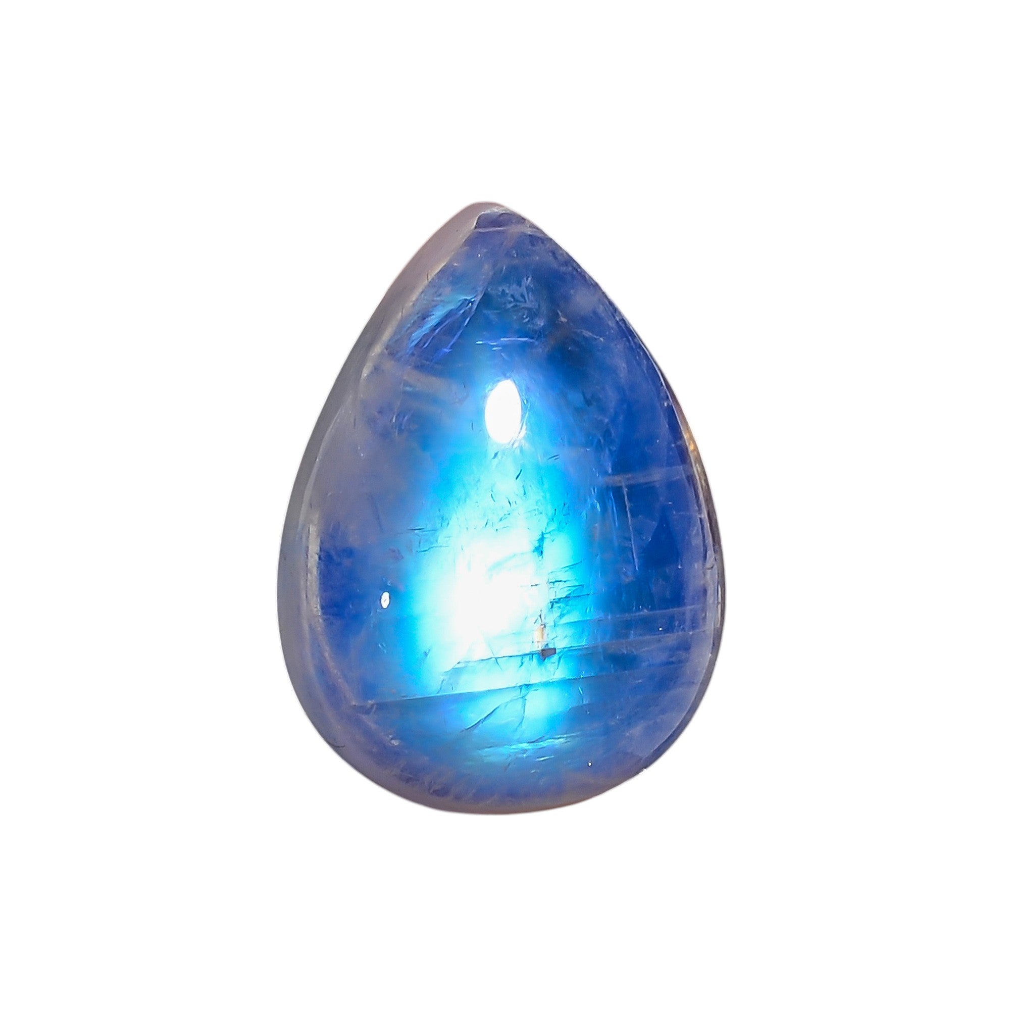 Natural Rainbow Moonstone Pear Shape Cabochon Loose Gemstone For Making Jewelry 16 Ct. 19X14X8 mm Y-10093